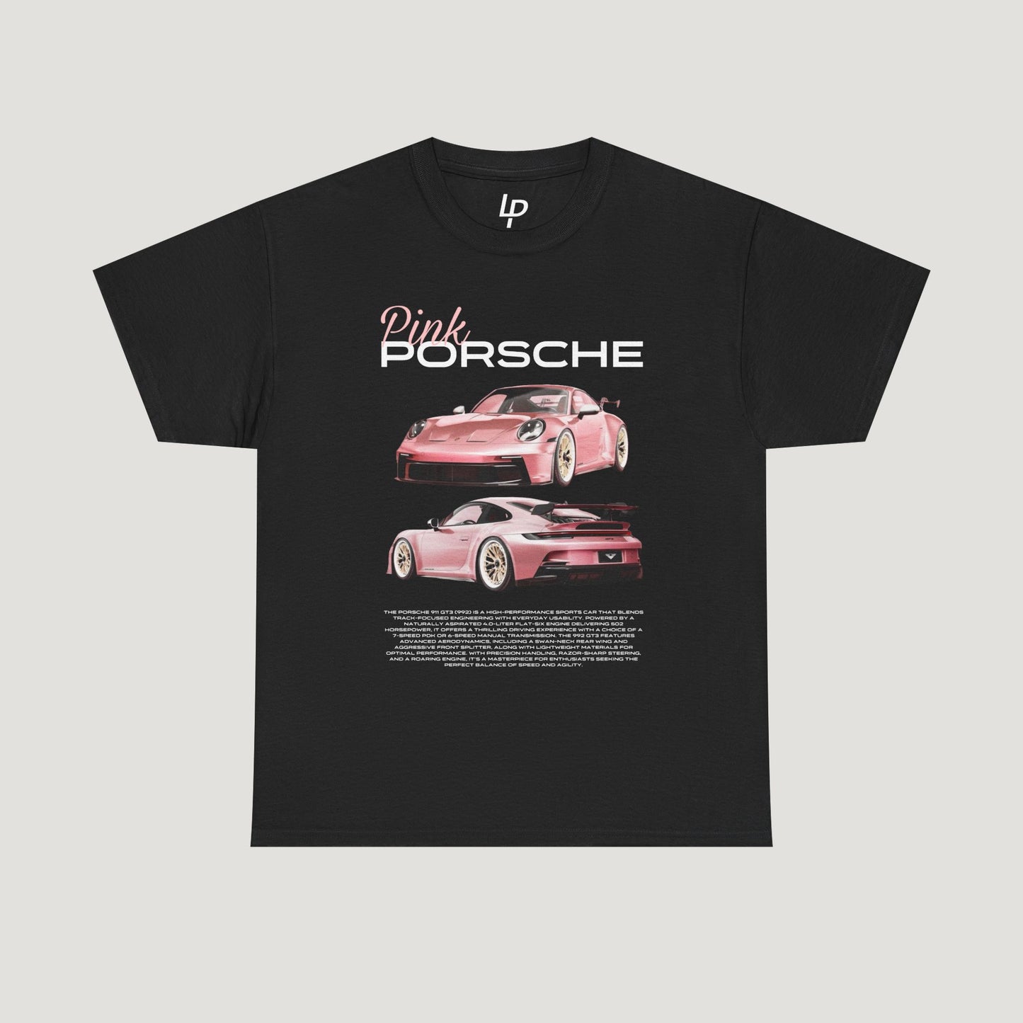"Pink" Porsche 911 GT3 Tee (Front Print)