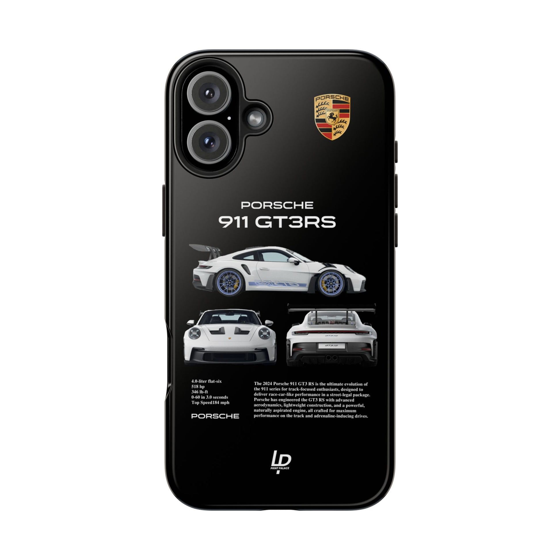 Porsche 911 GT3 RS "Black" iPhone Case