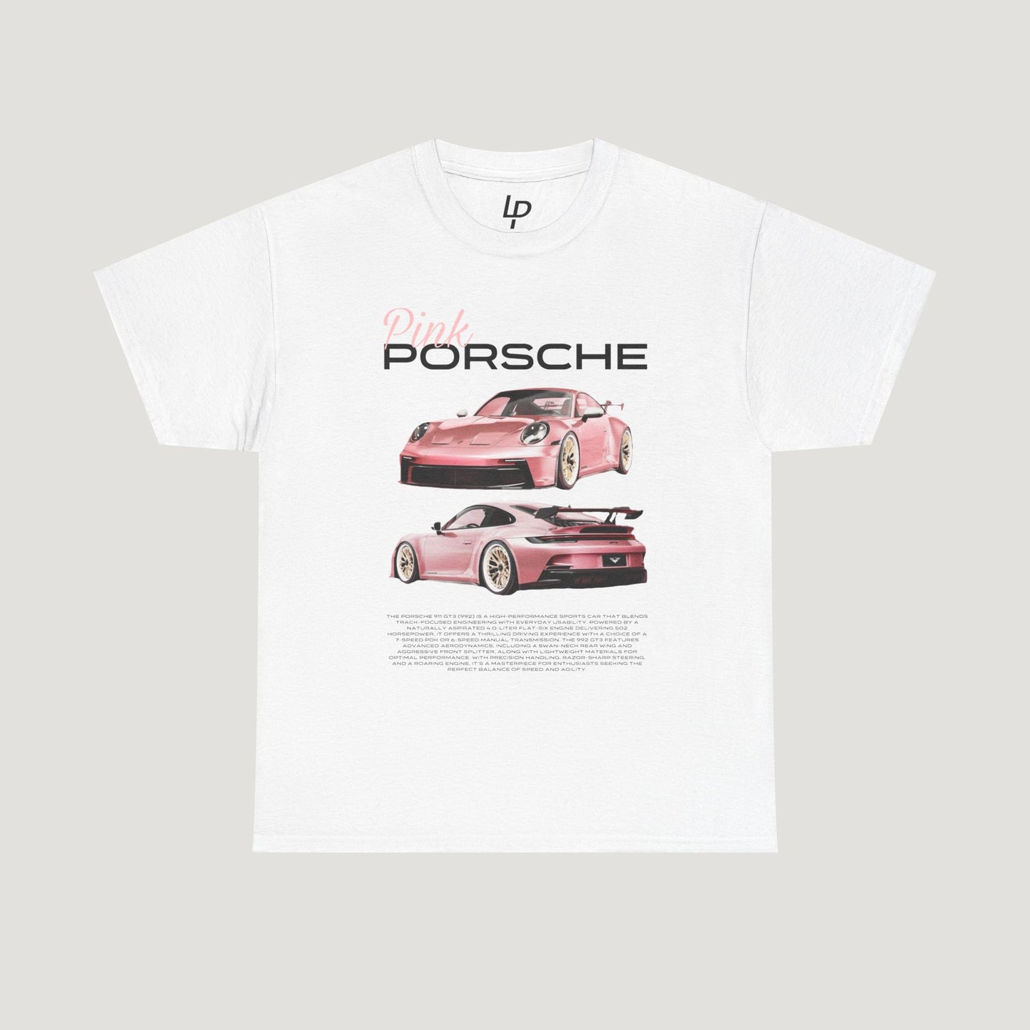 "Pink" Porsche 911 GT3 Tee (Front Print)