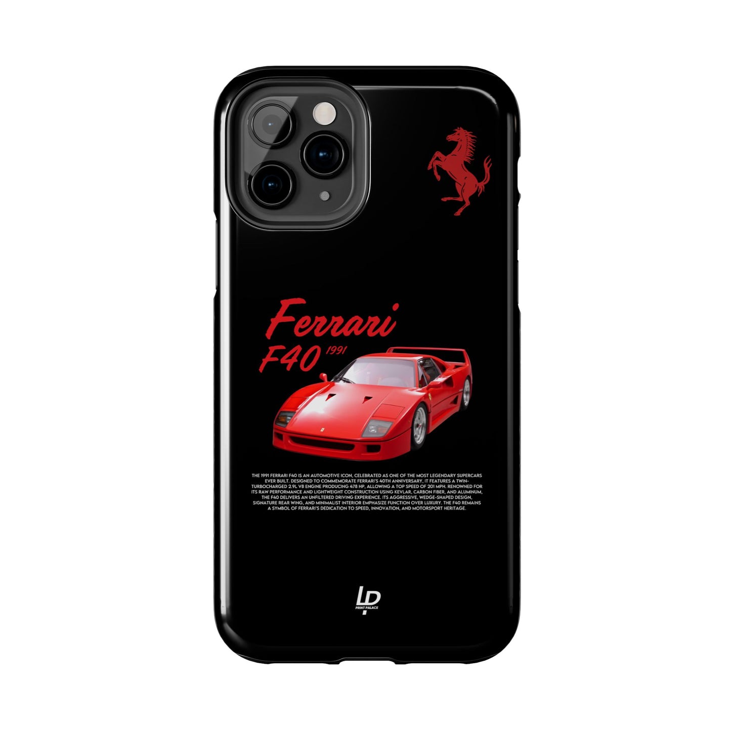 Ferrari F40 "Black" iPhone Case