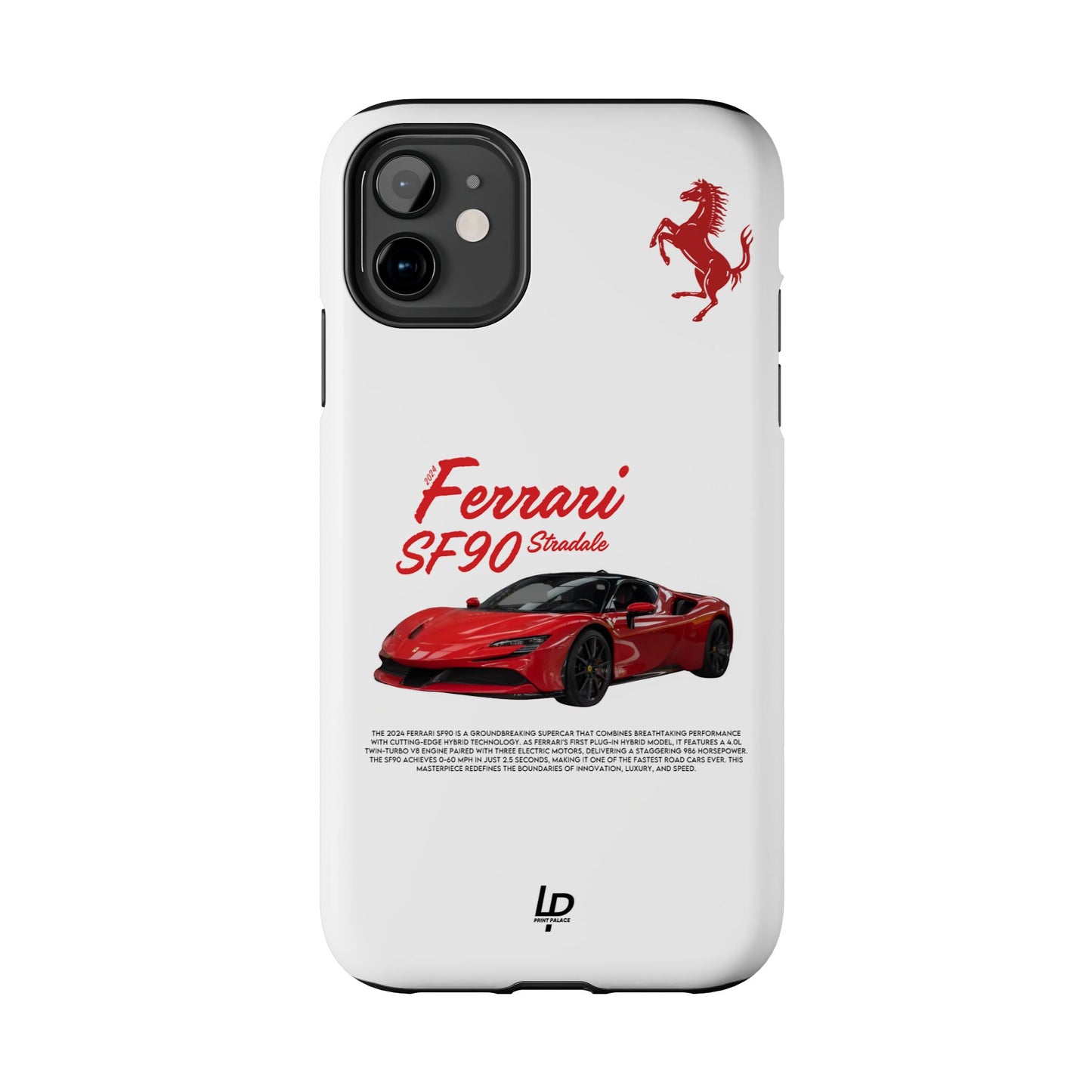 Ferrari SF90 Stradale "White" iPhone Case