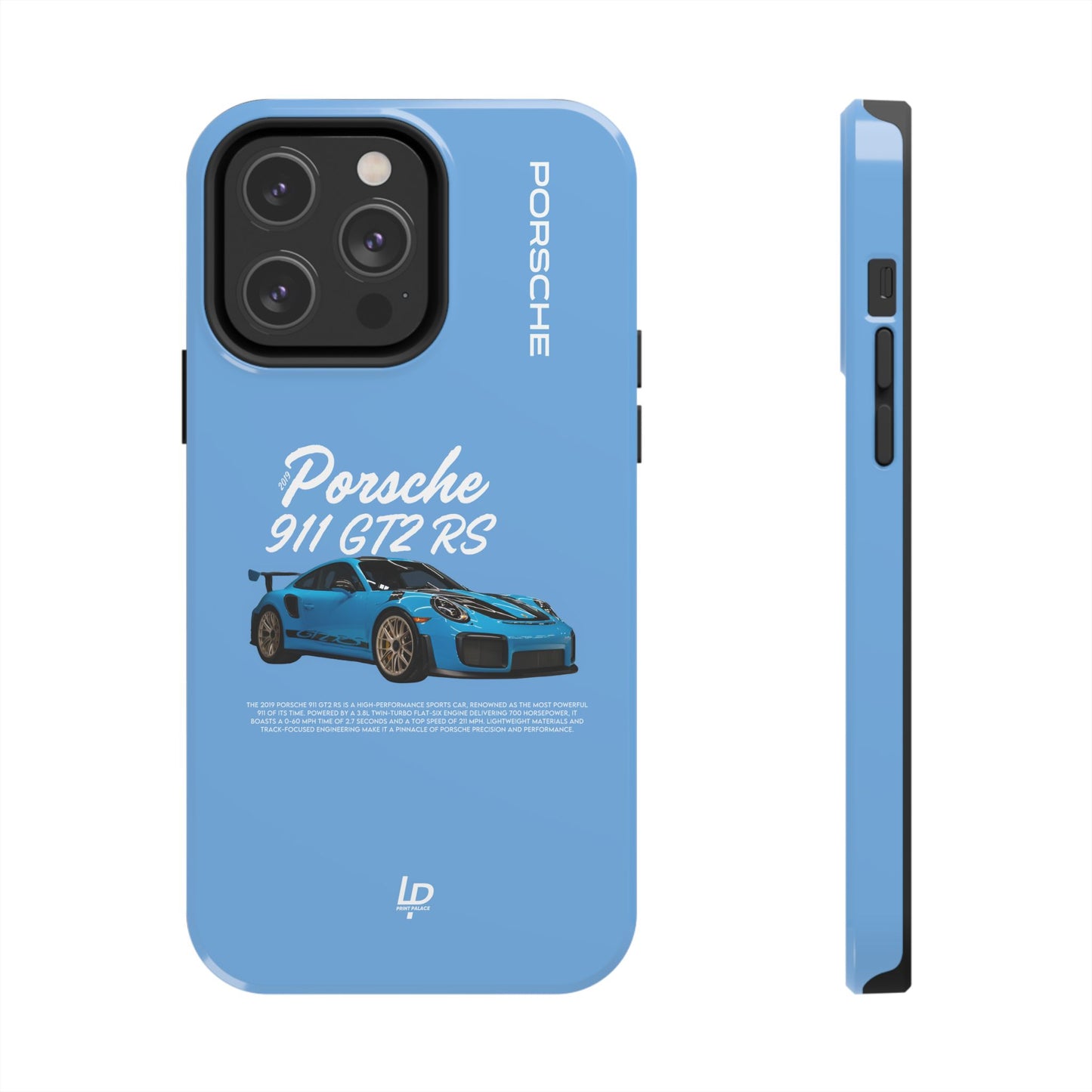 Porsche 911 GT2 RS "Light Blue" iPhone Case