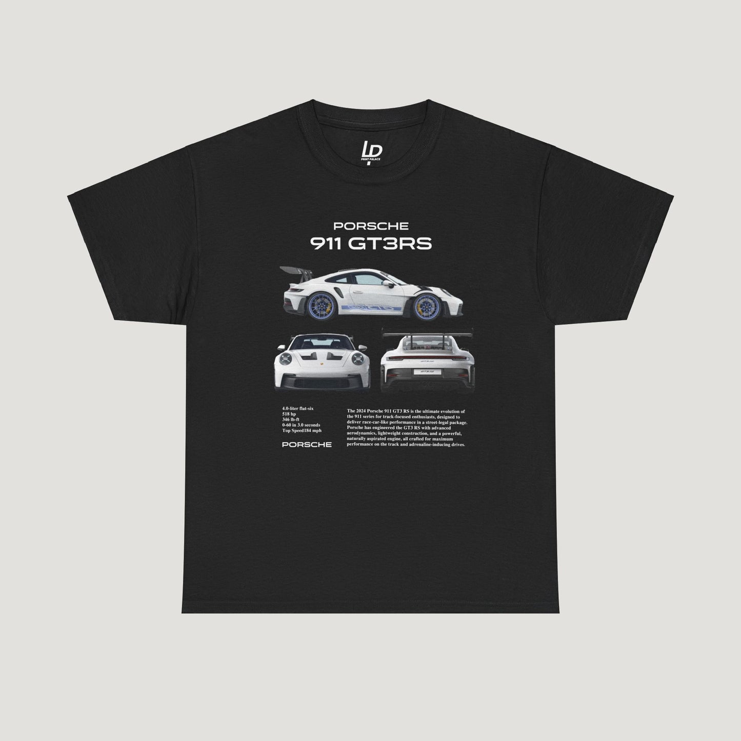 Porsche 911 GT3 RS Tee (Front Print)