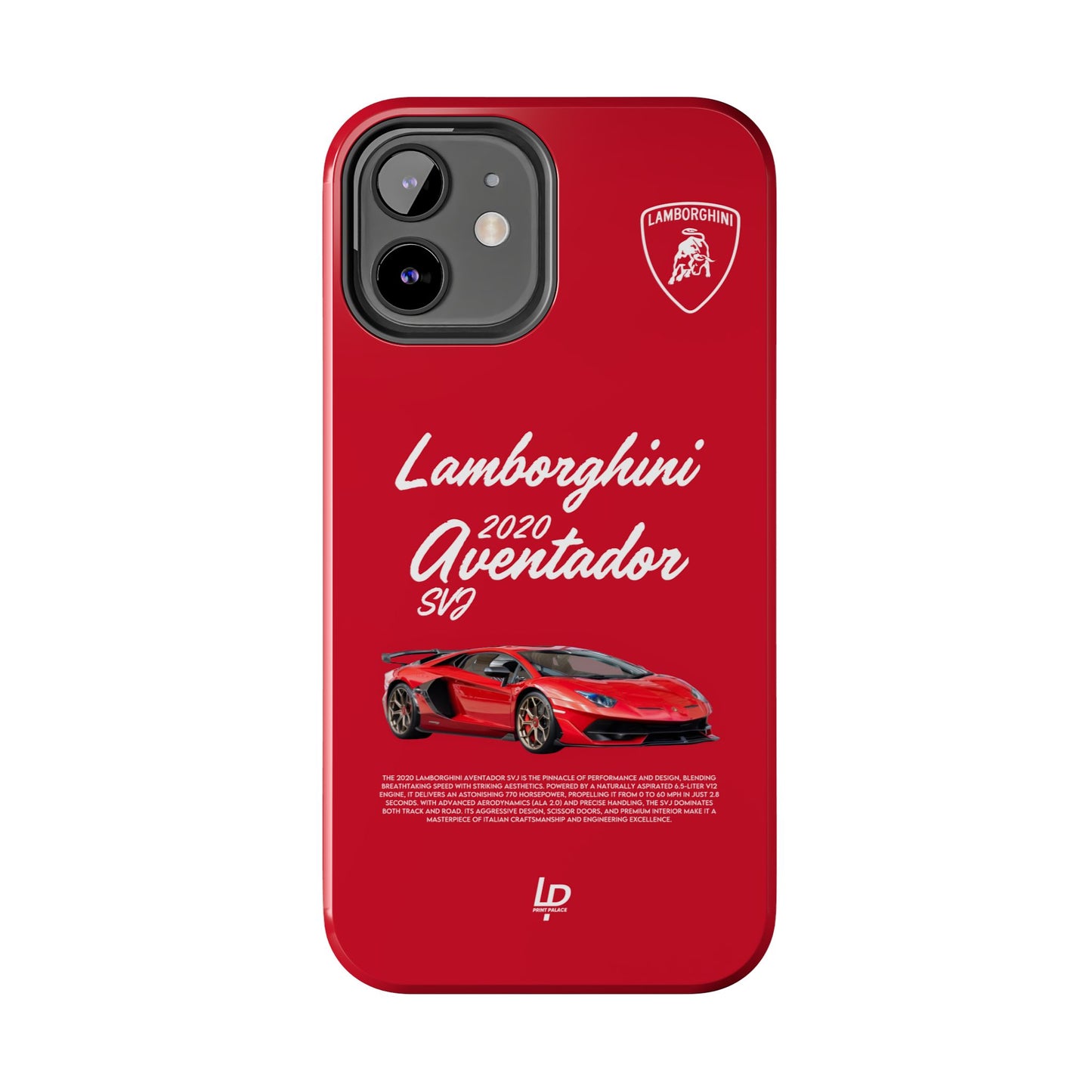 Lamborghini Aventador SVJ “Red" iPhone Case