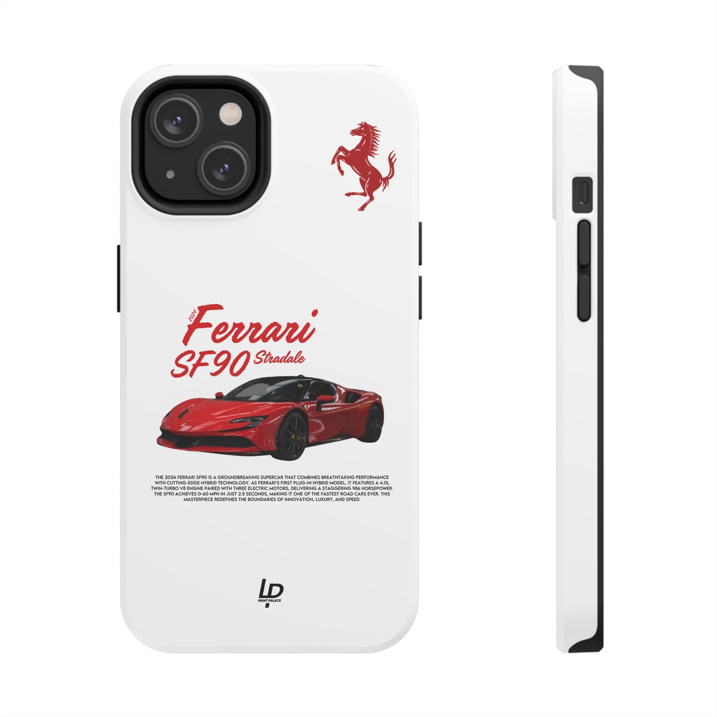 Ferrari SF90 Stradale "White" iPhone Case