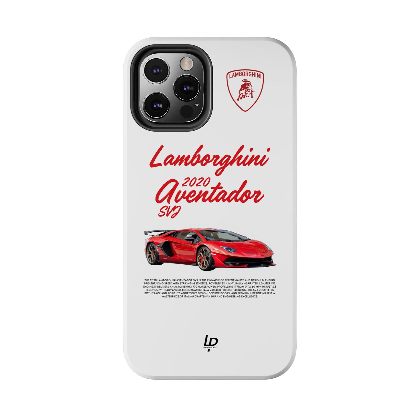 Lamborghini Aventador SVJ "White" iPhone Case