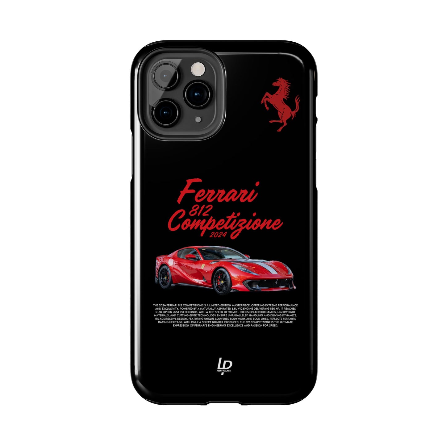 Ferrari 812 Competizione "Black" iPhone Case