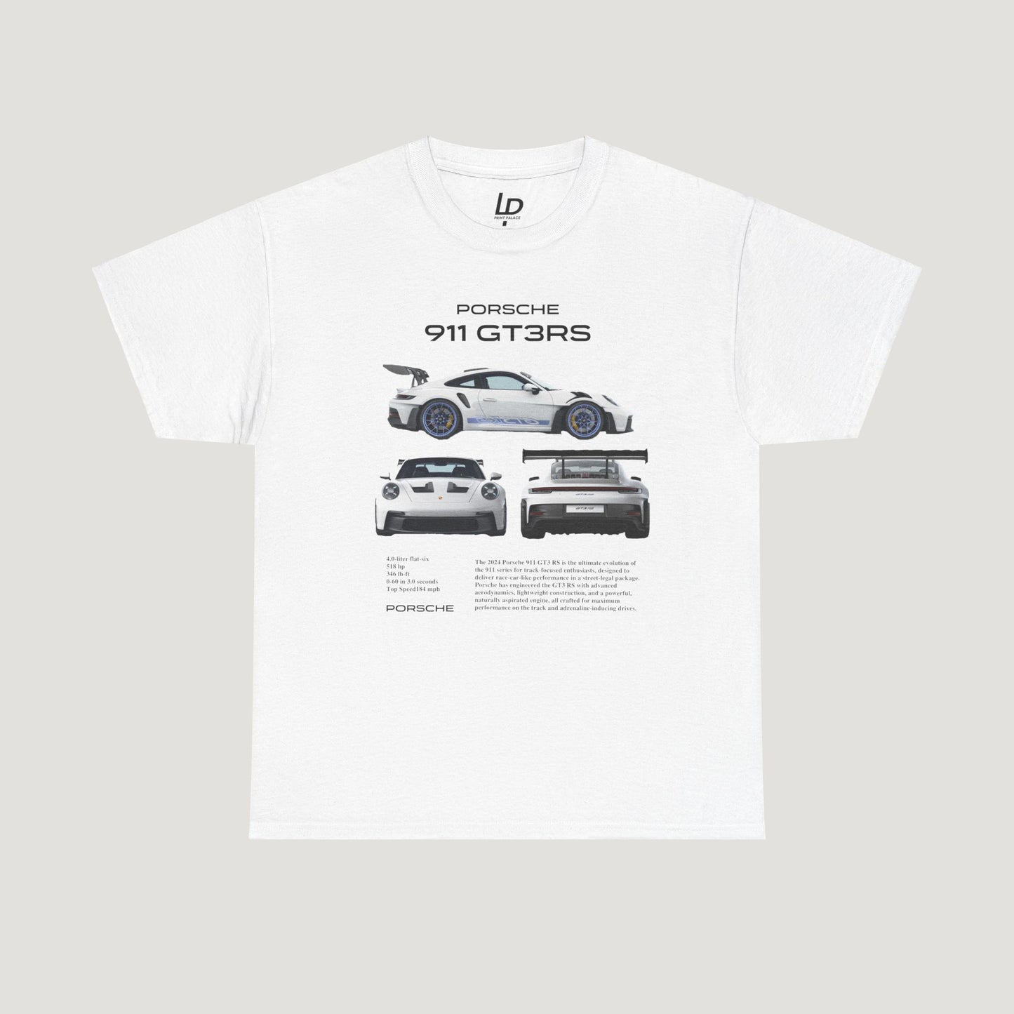 Porsche 911 GT3 RS Tee (Front Print)