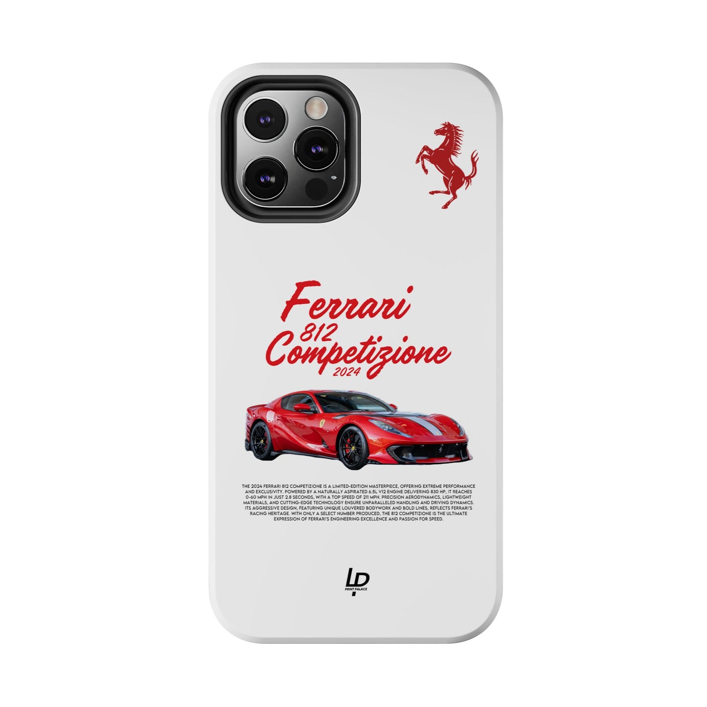 Ferrari 812 Competizione "White" iPhone Case