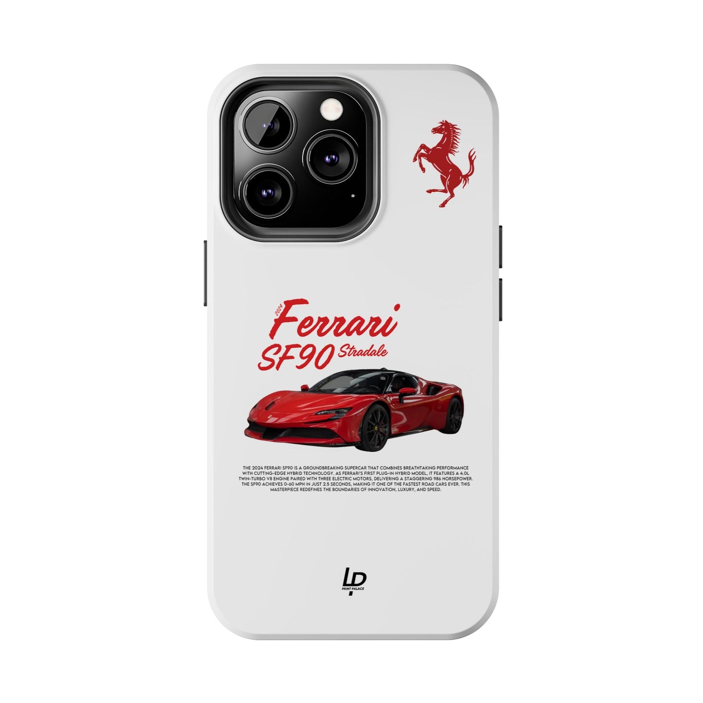 Ferrari SF90 Stradale "White" iPhone Case