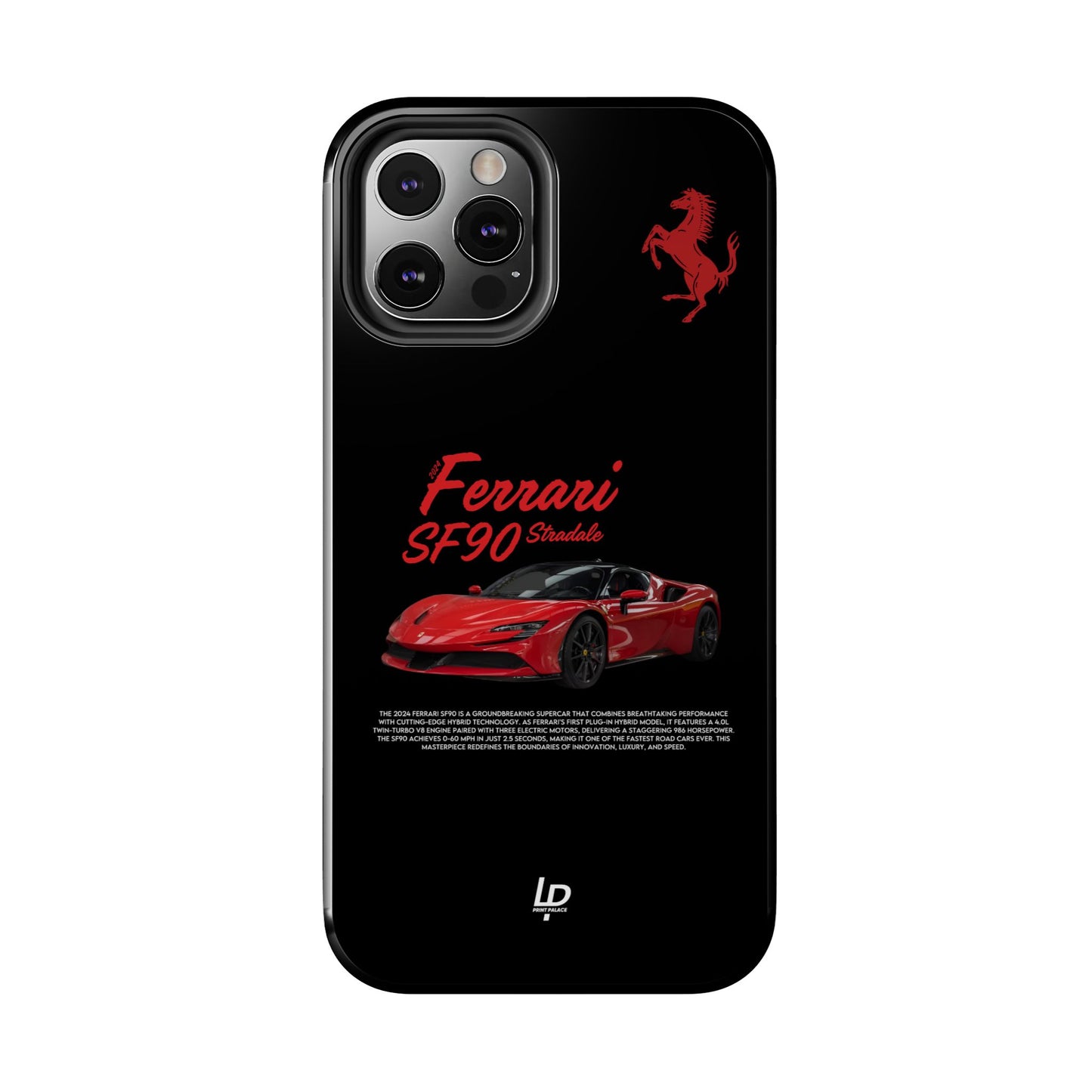 Ferrari SF90 Stradale "Black" iPhone Case