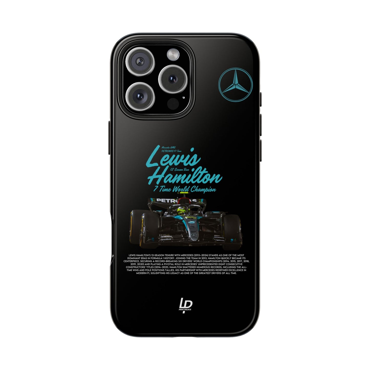 Lewis Hamilton Mercedes F1 "Black" iPhone Case