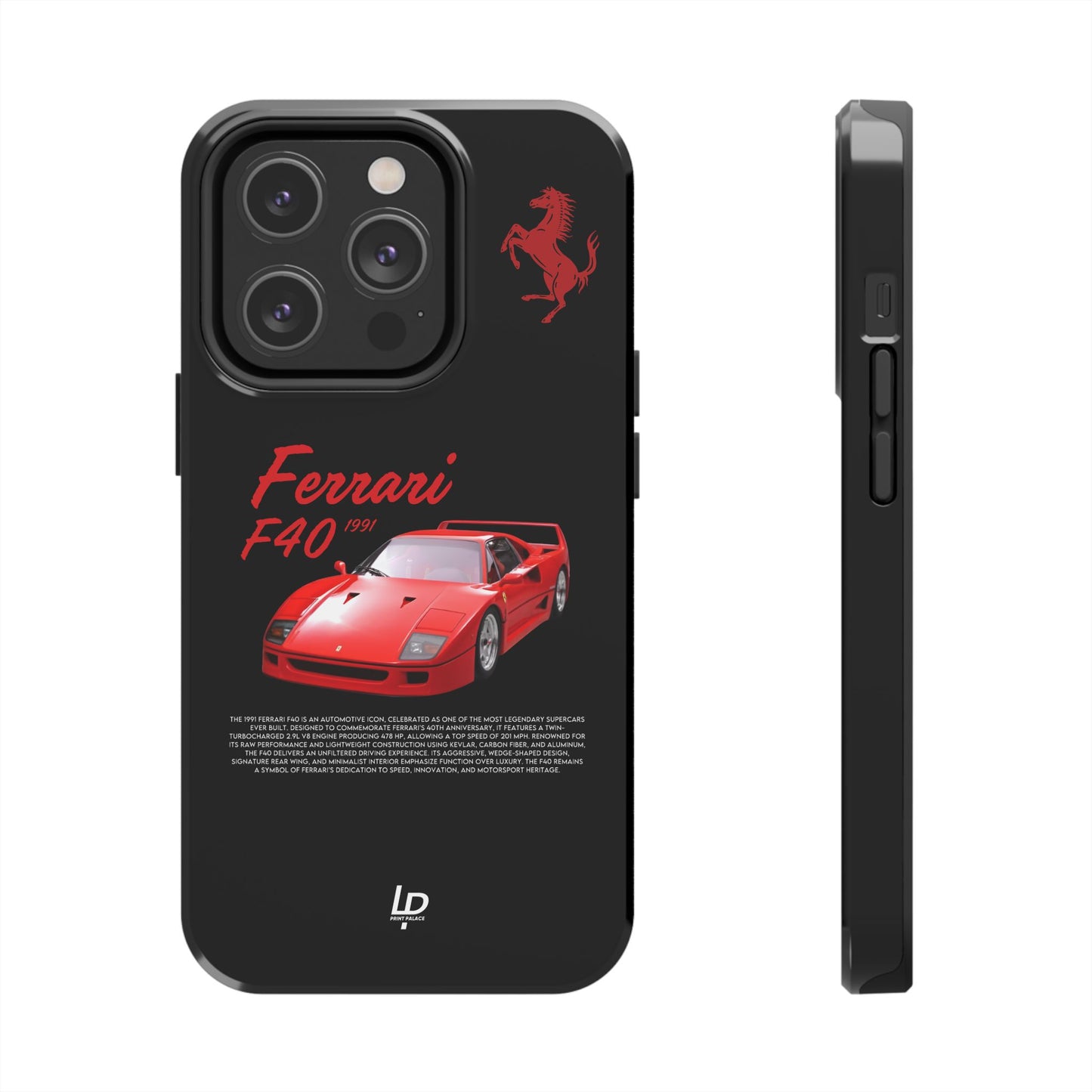 Ferrari F40 "Black" iPhone Case