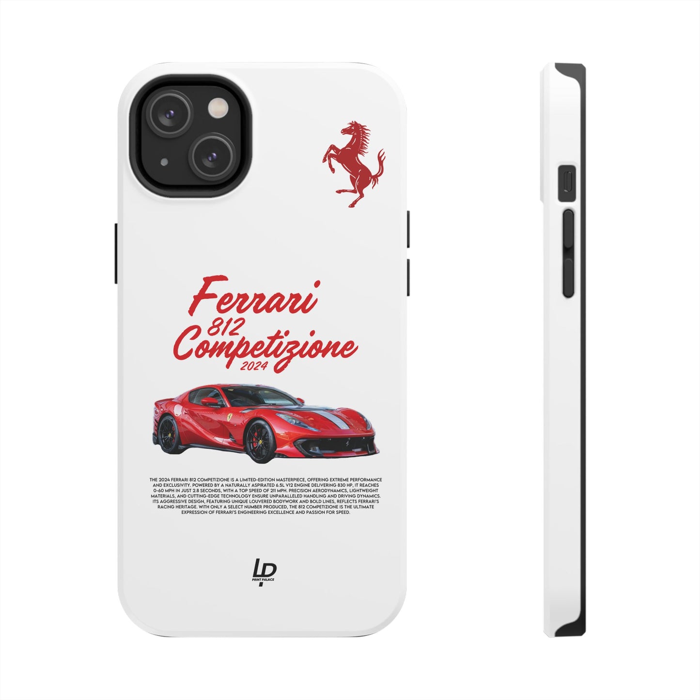 Ferrari 812 Competizione "White" iPhone Case