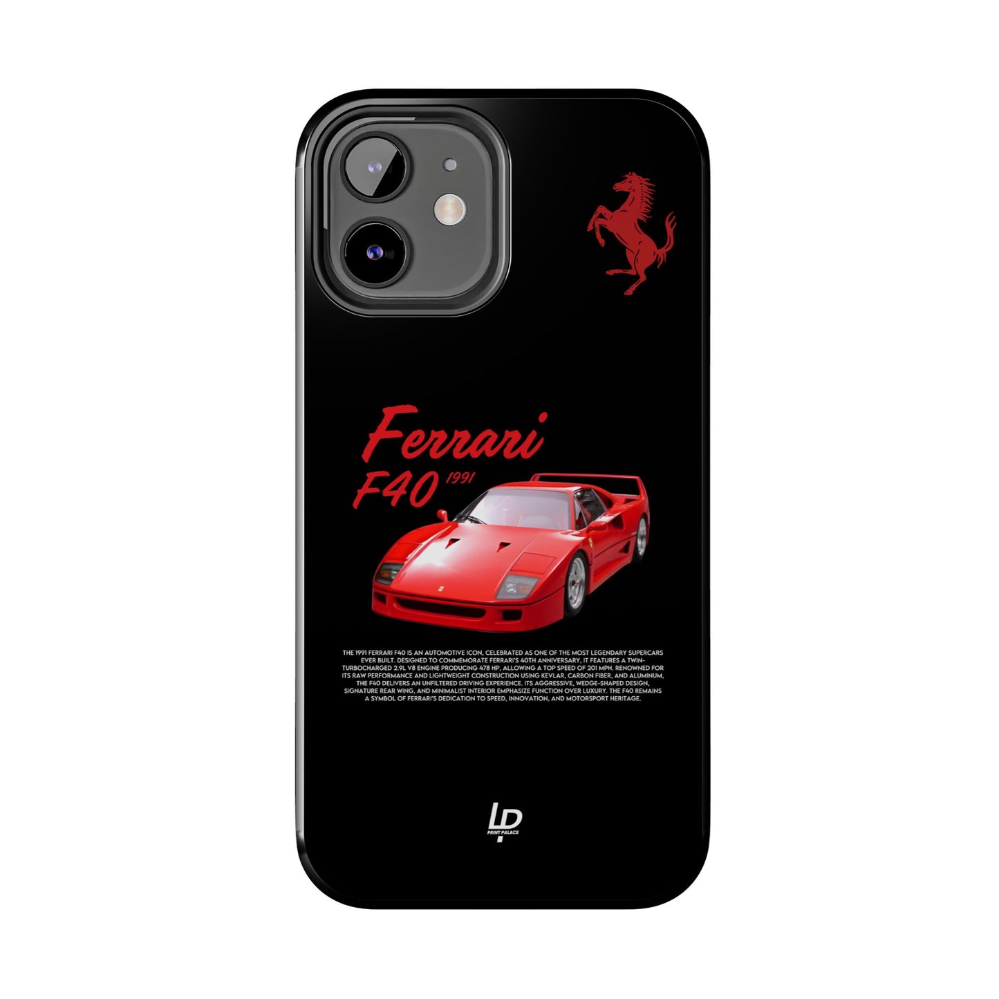 Ferrari F40 "Black" iPhone Case