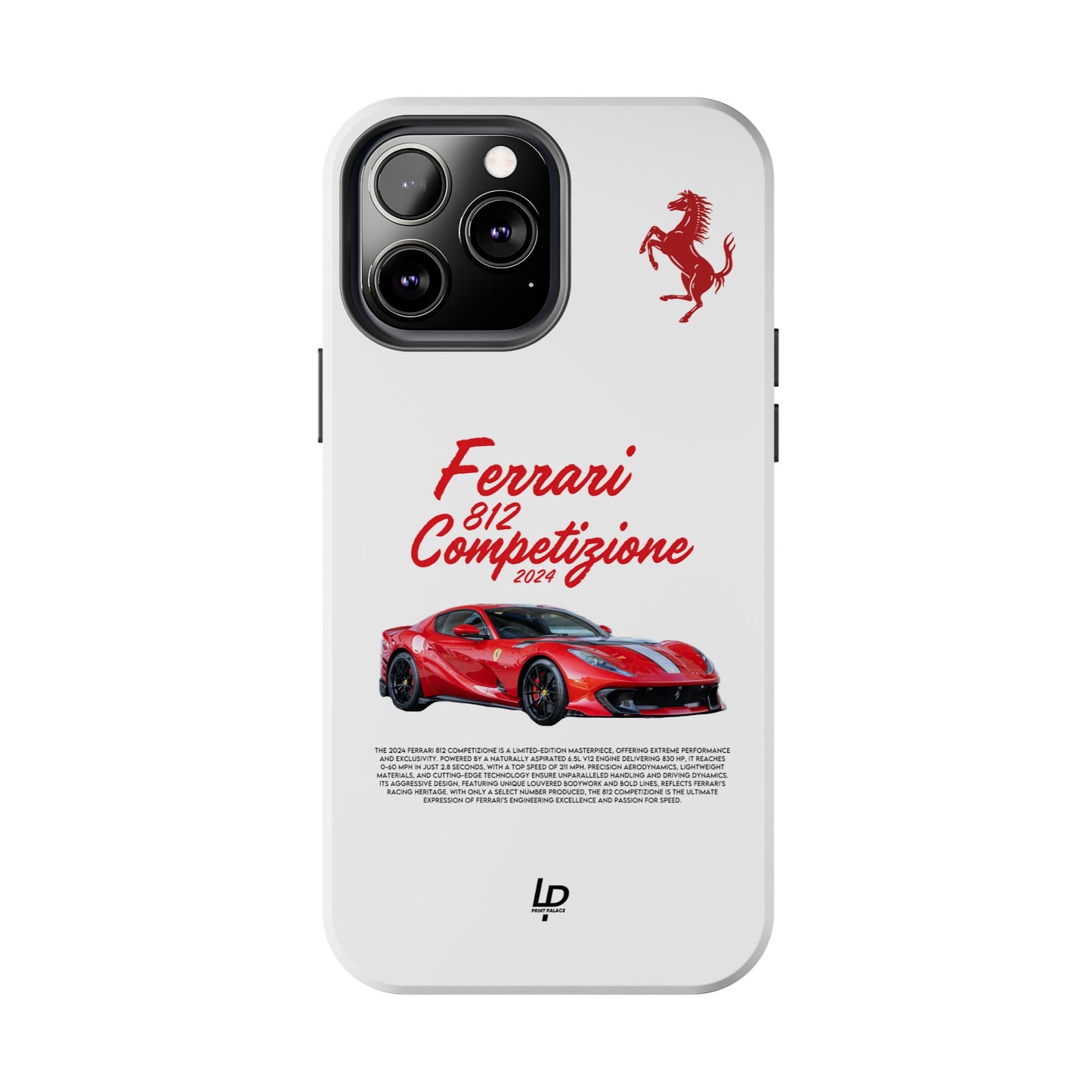 Ferrari 812 Competizione "White" iPhone Case