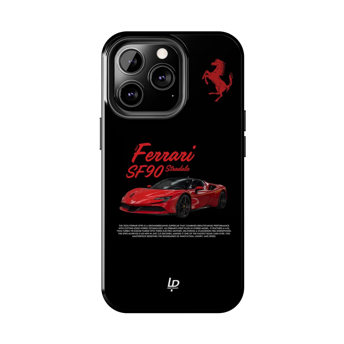 Ferrari SF90 Stradale "Black" iPhone Case