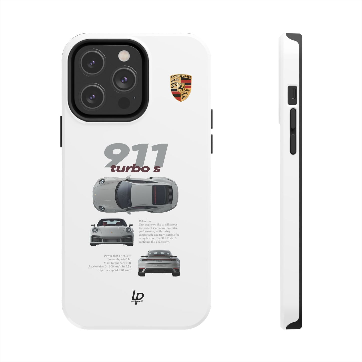 Porsche 911 turbo s "White" iPhone Case