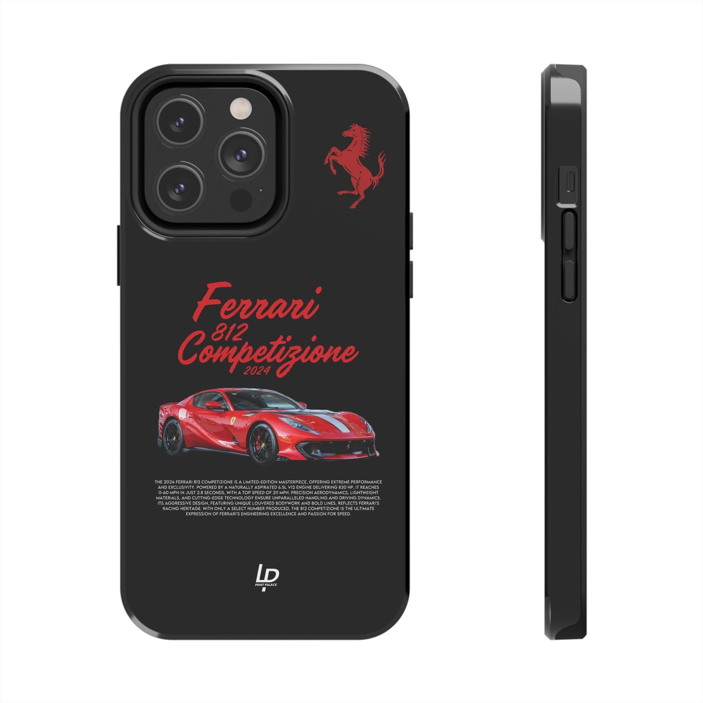 Ferrari 812 Competizione "Black" iPhone Case