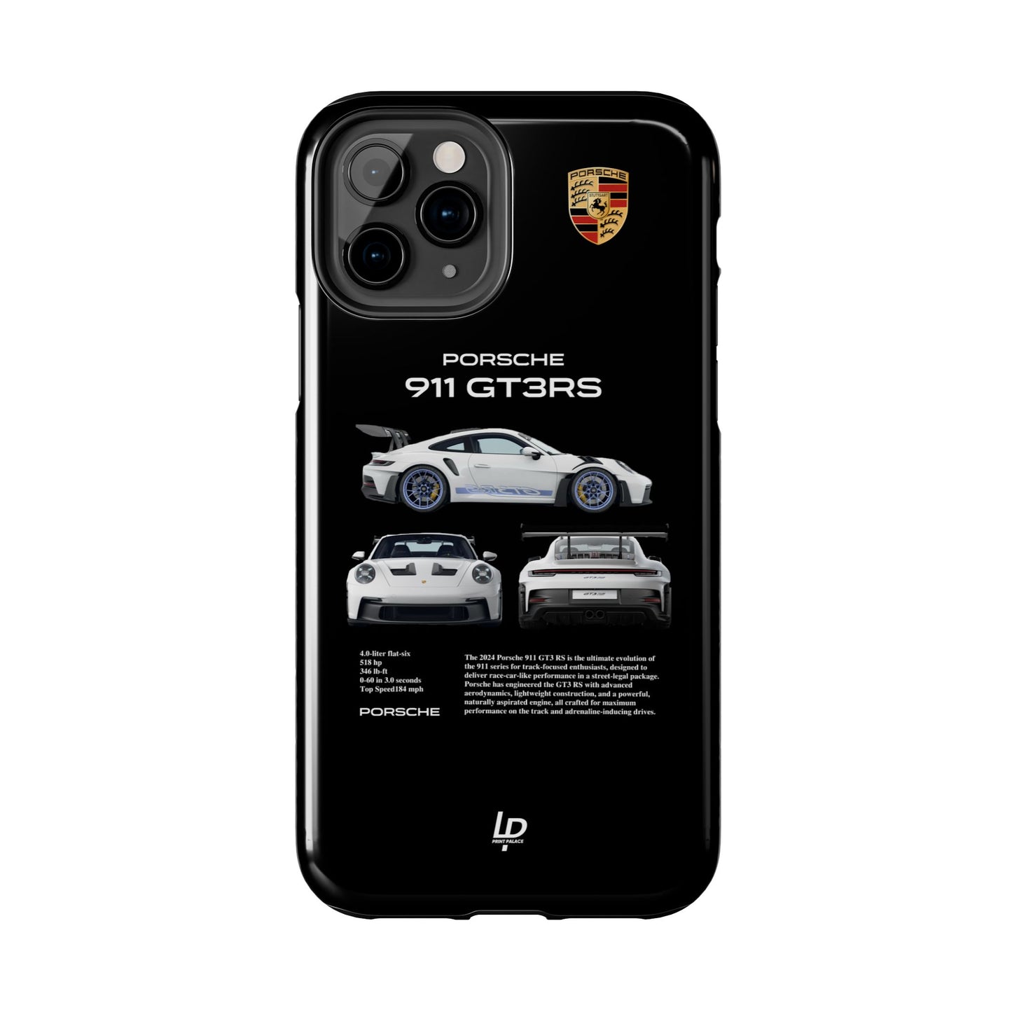 Porsche 911 GT3 RS "Black" iPhone Case