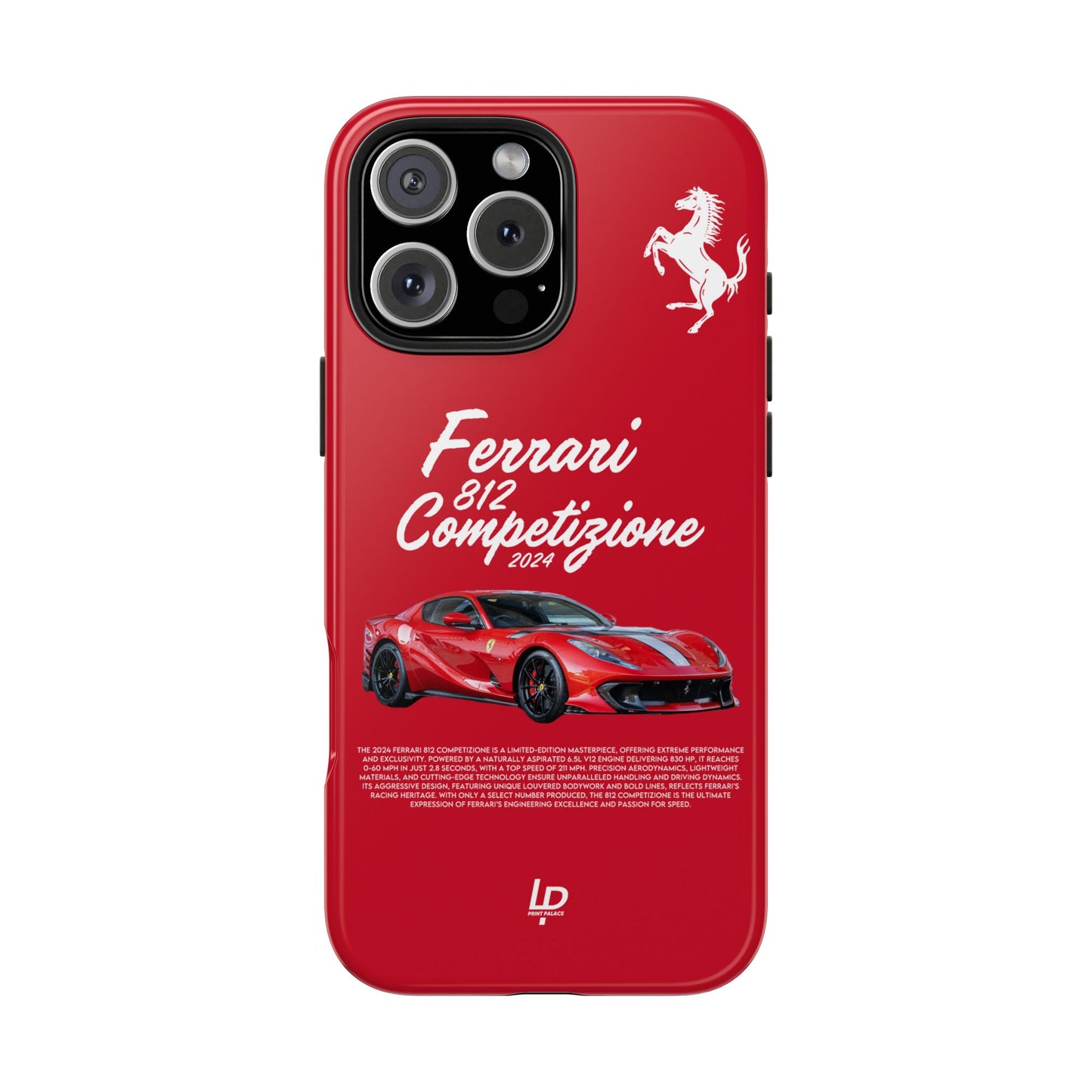 Ferrari 812 Competizione “Red" iPhone Case