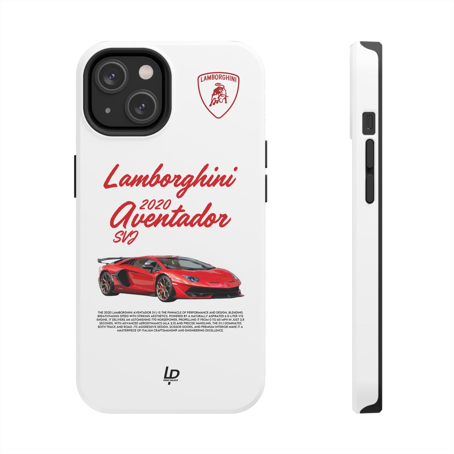 Lamborghini Aventador SVJ "White" iPhone Case