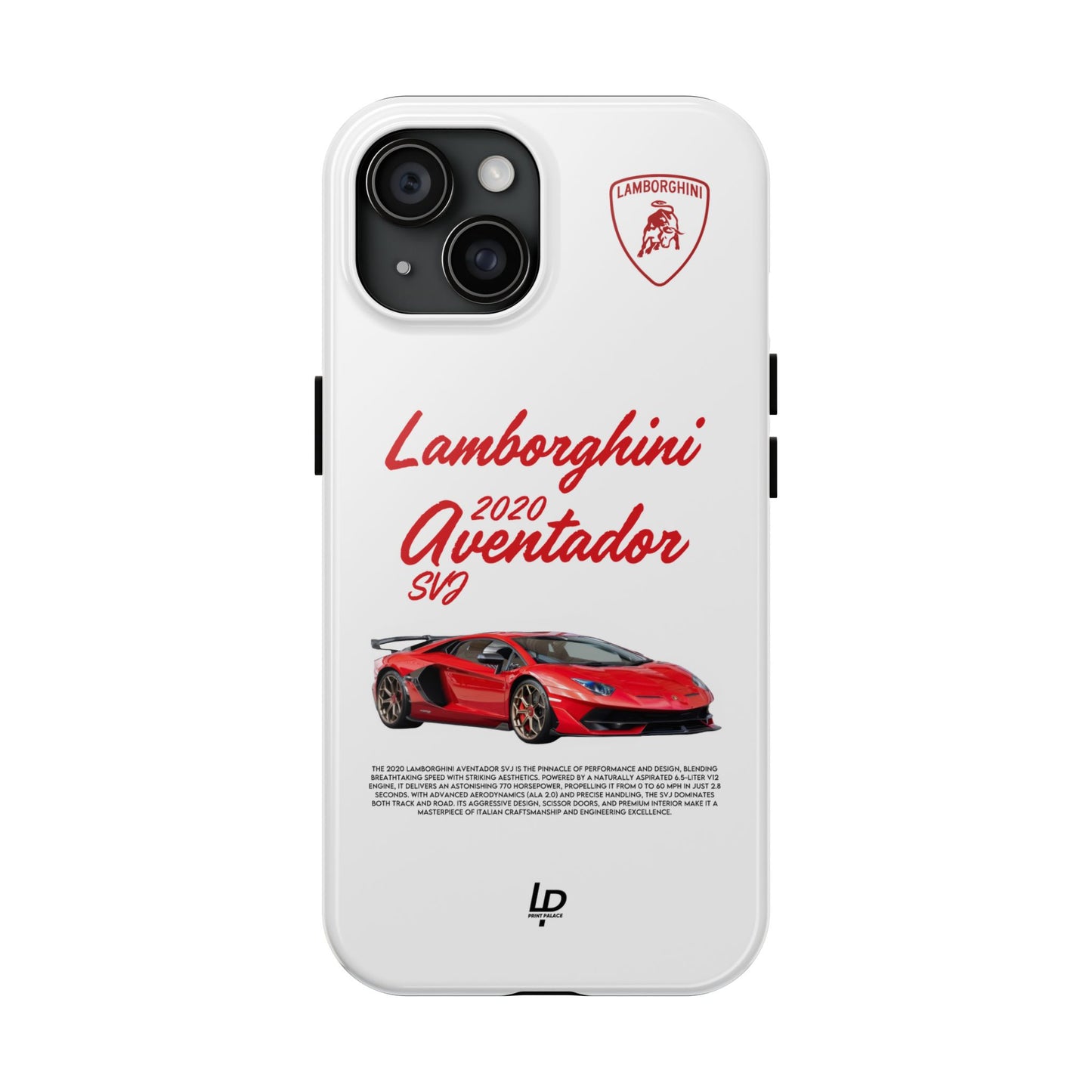 Lamborghini Aventador SVJ "White" iPhone Case