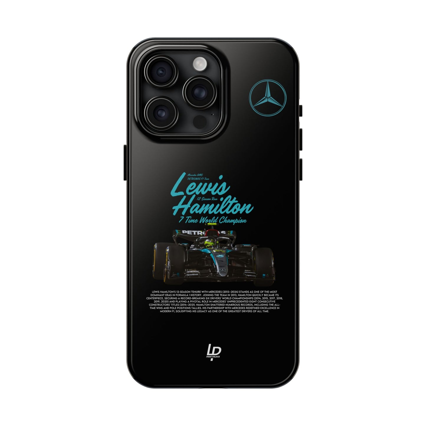 Lewis Hamilton Mercedes F1 "Black" iPhone Case