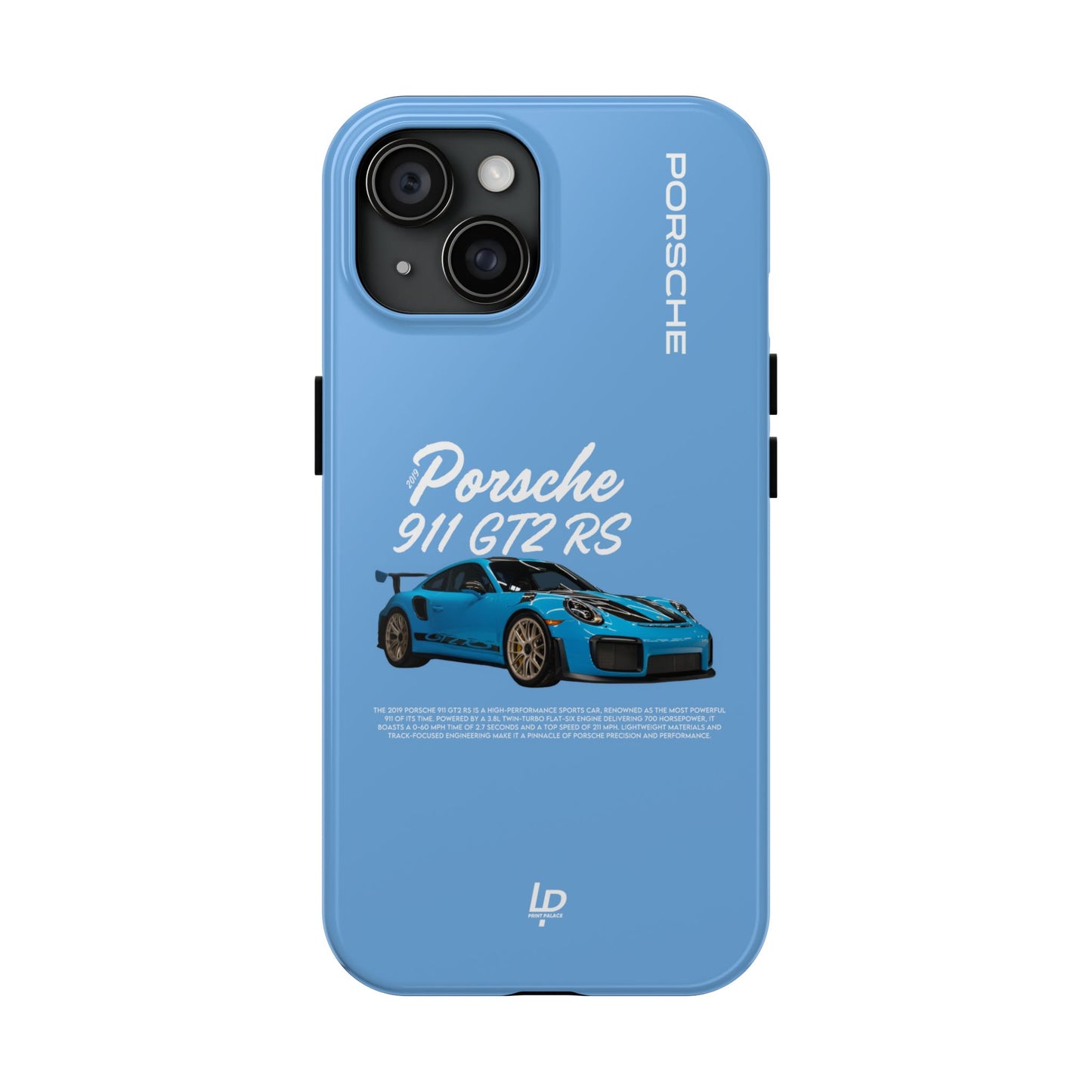 Porsche 911 GT2 RS "Light Blue" iPhone Case