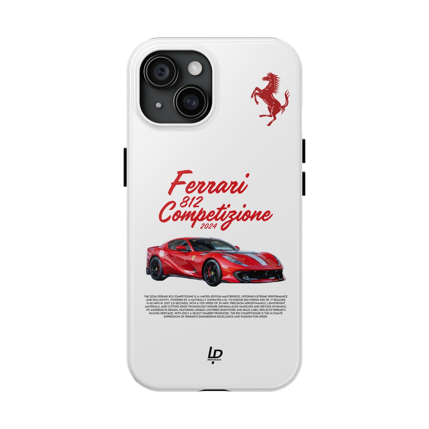 Ferrari 812 Competizione "White" iPhone Case