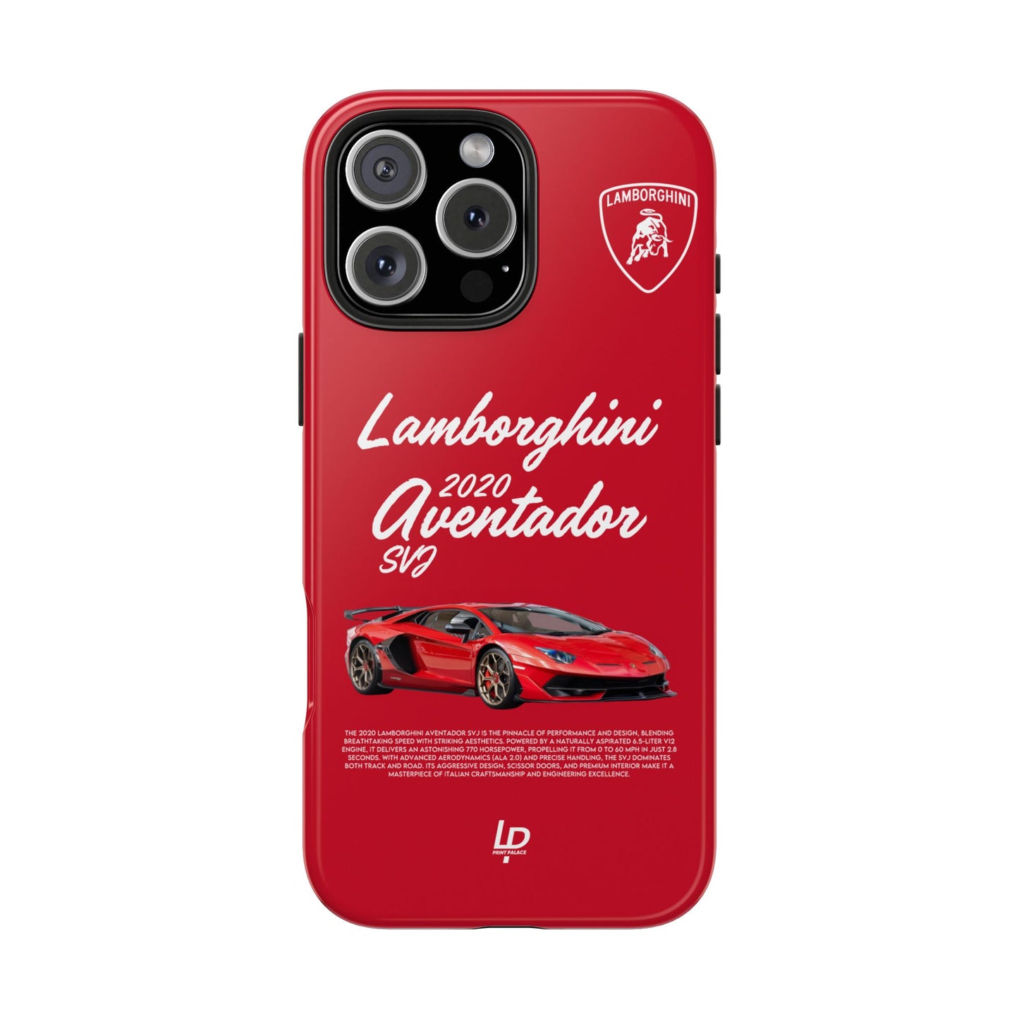 Lamborghini Aventador SVJ “Red" iPhone Case