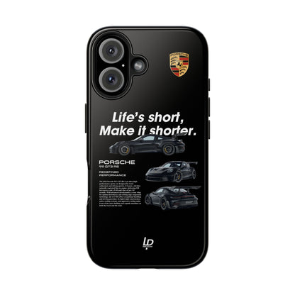 "Life's Short" GT3 RS "Black" iPhone Case