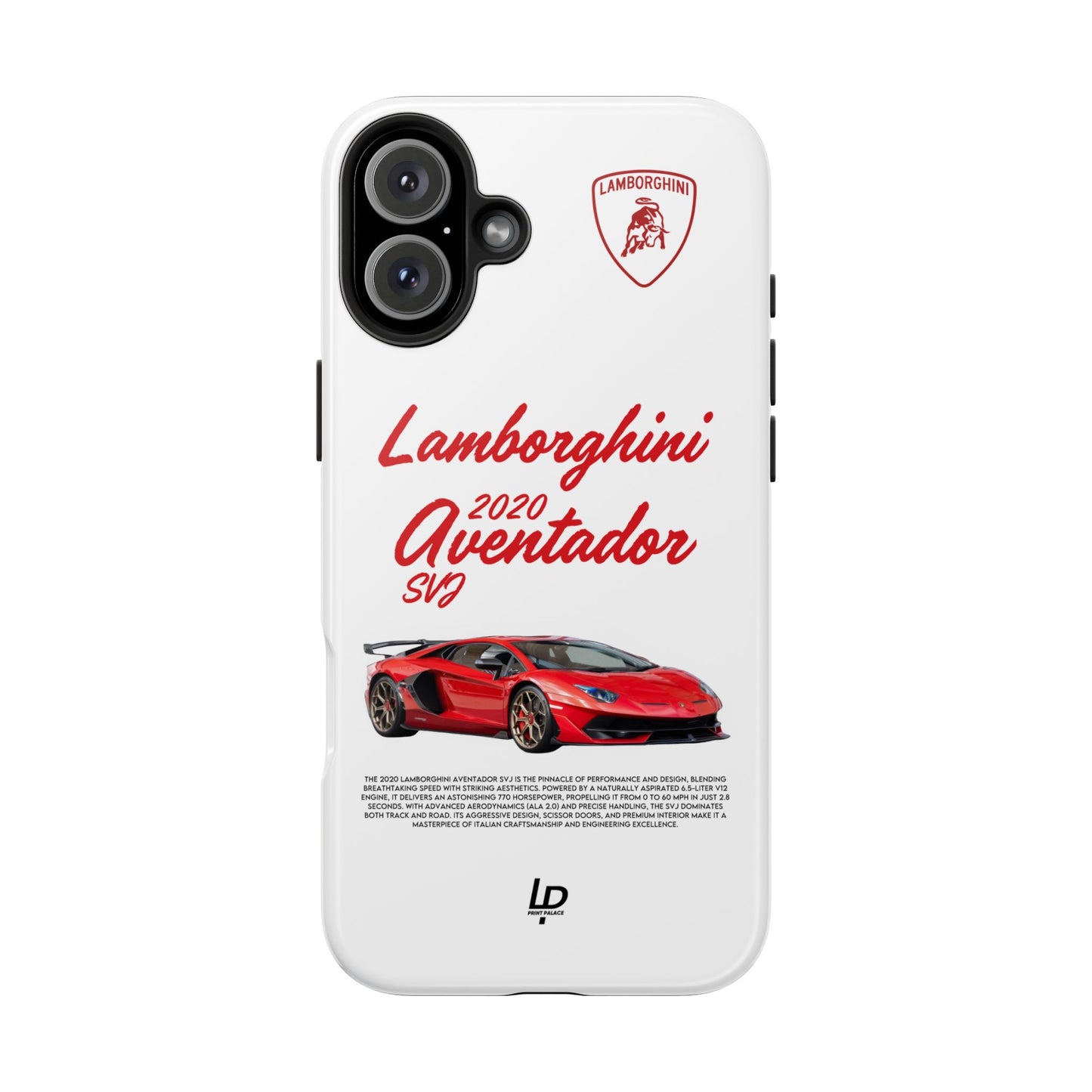 Lamborghini Aventador SVJ "White" iPhone Case