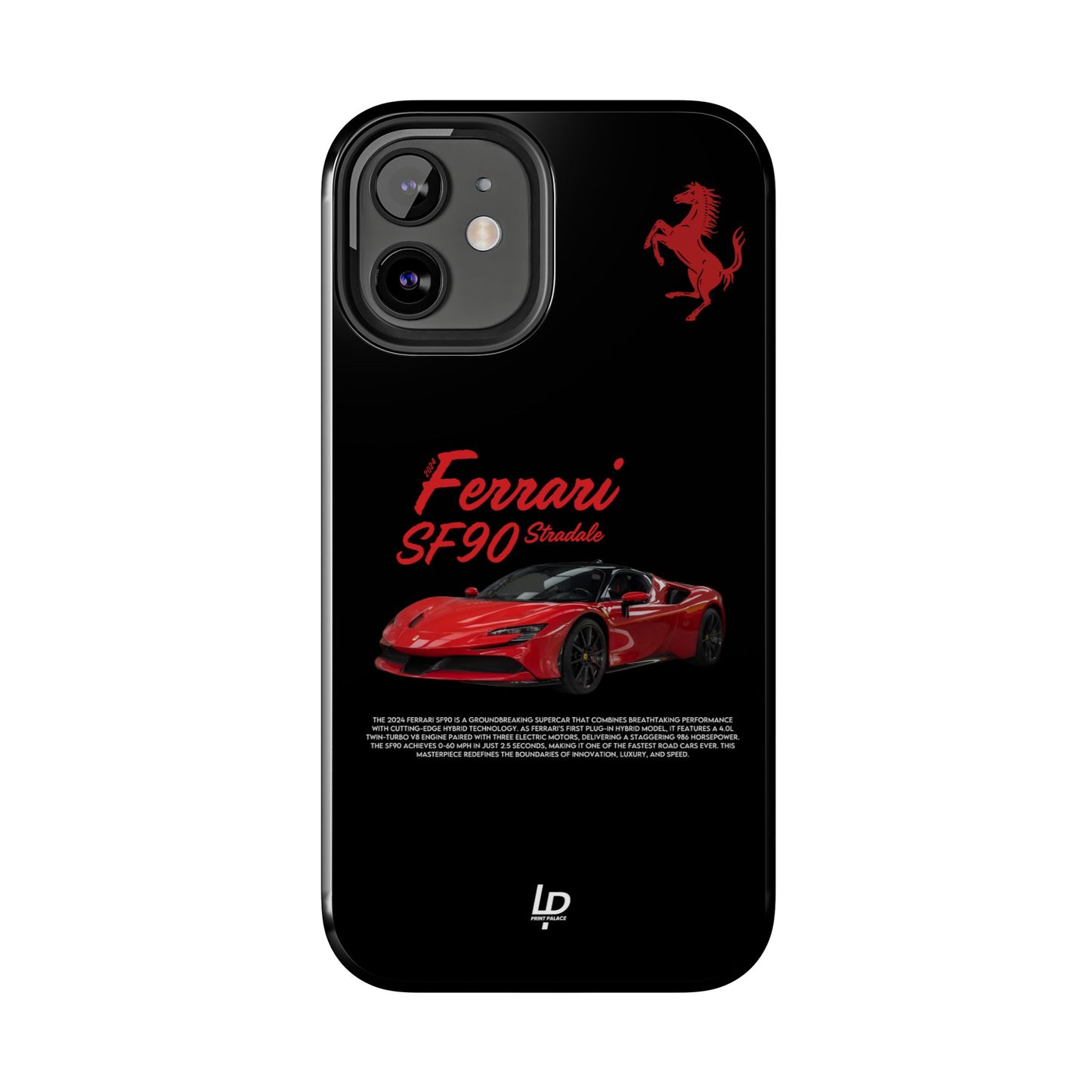 Ferrari SF90 Stradale "Black" iPhone Case