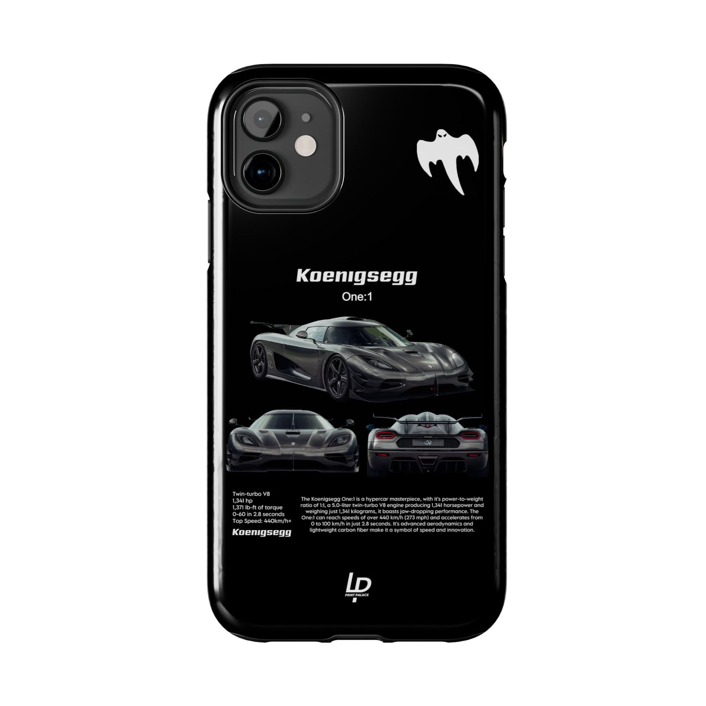 Koenigsegg One:1 "Black" iPhone Case