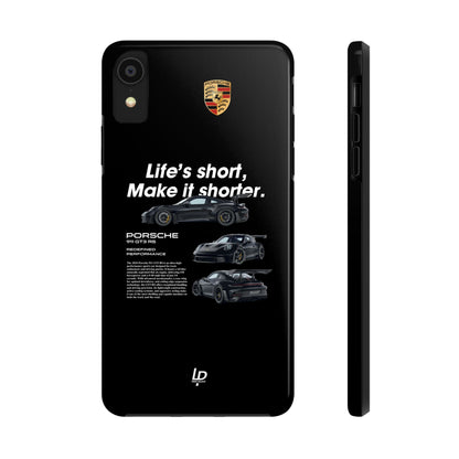 "Life's Short" GT3 RS "Black" iPhone Case