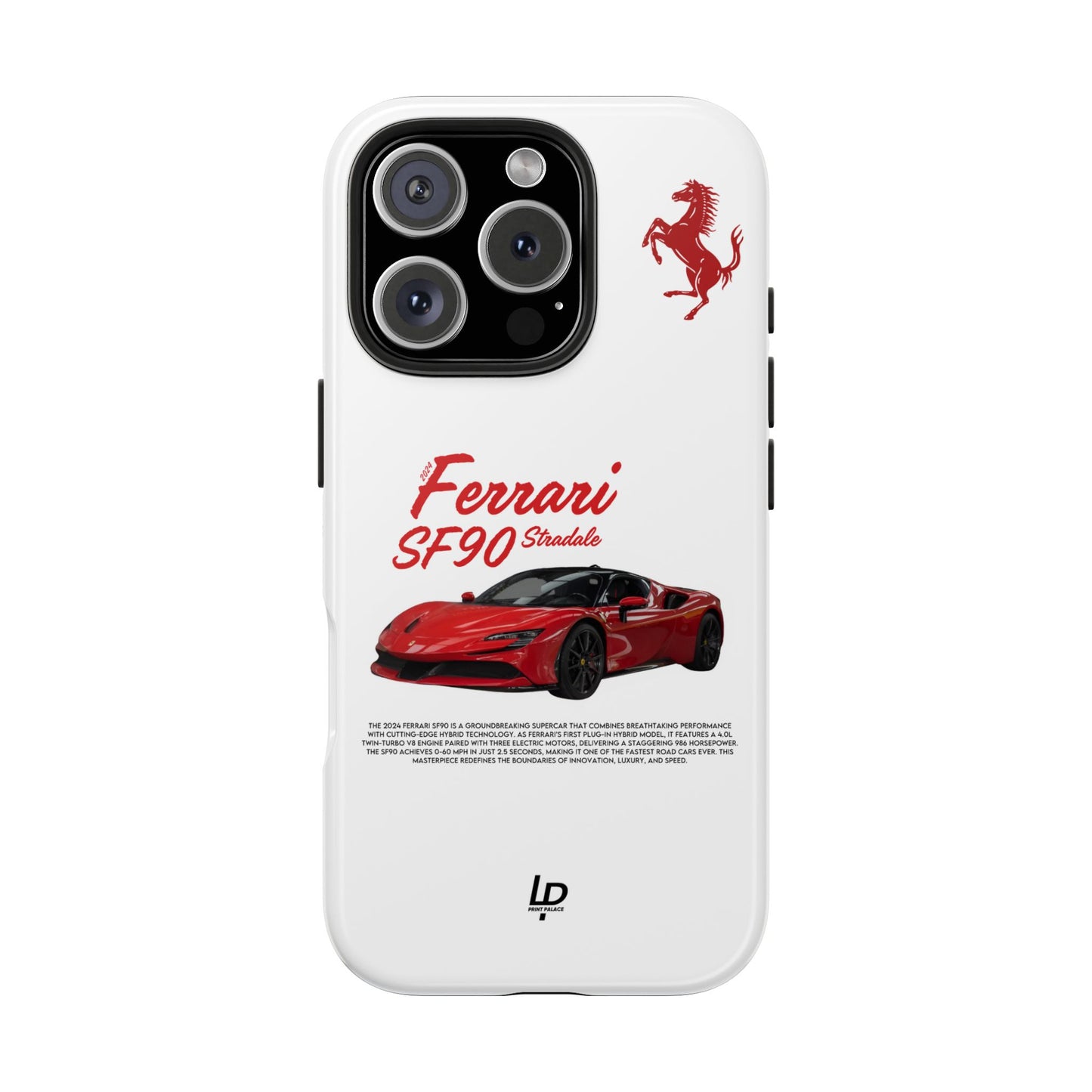 Ferrari SF90 Stradale "White" iPhone Case