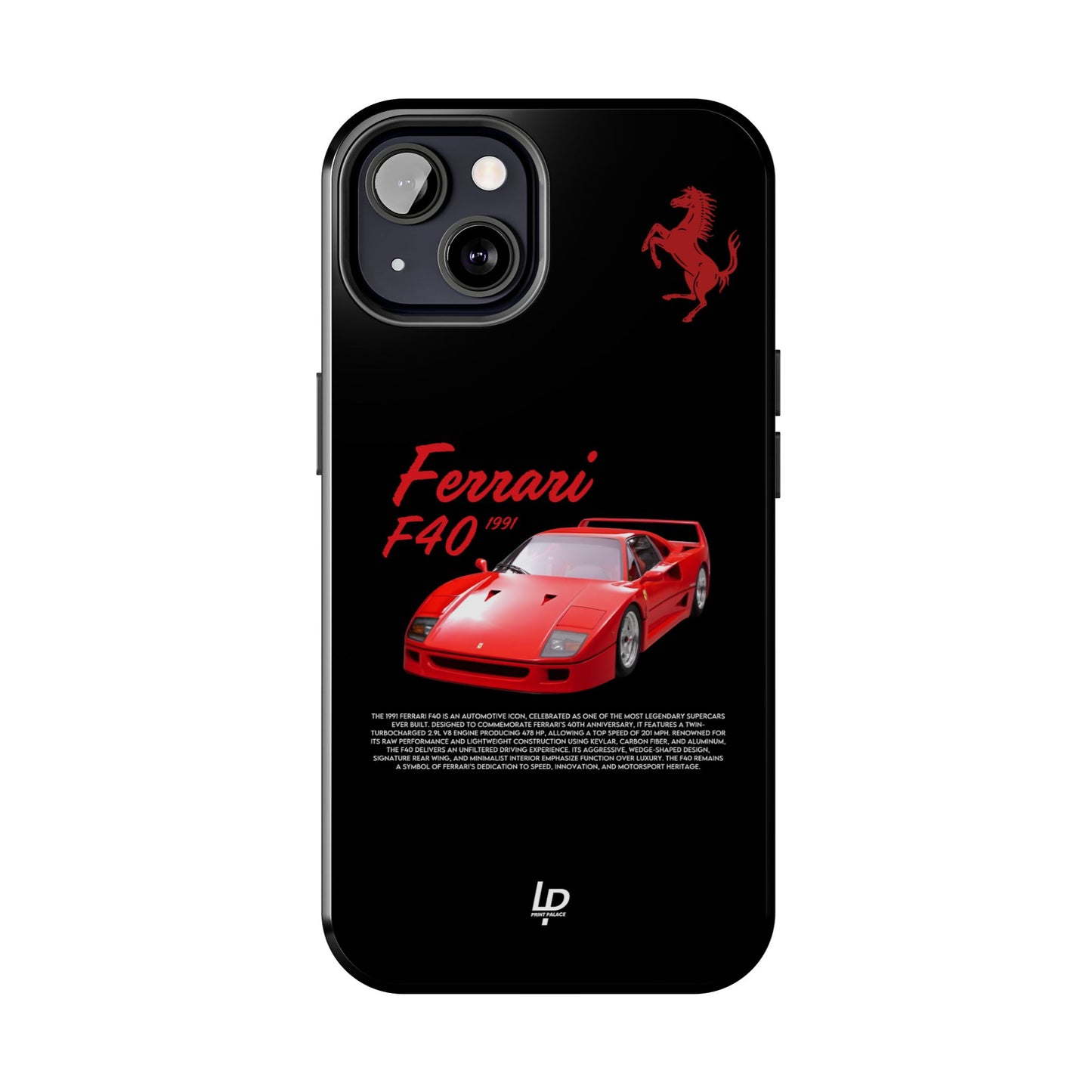 Ferrari F40 "Black" iPhone Case