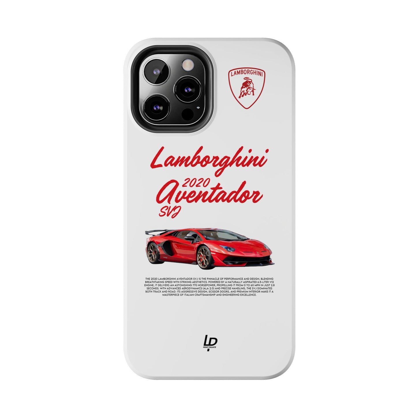 Lamborghini Aventador SVJ "White" iPhone Case