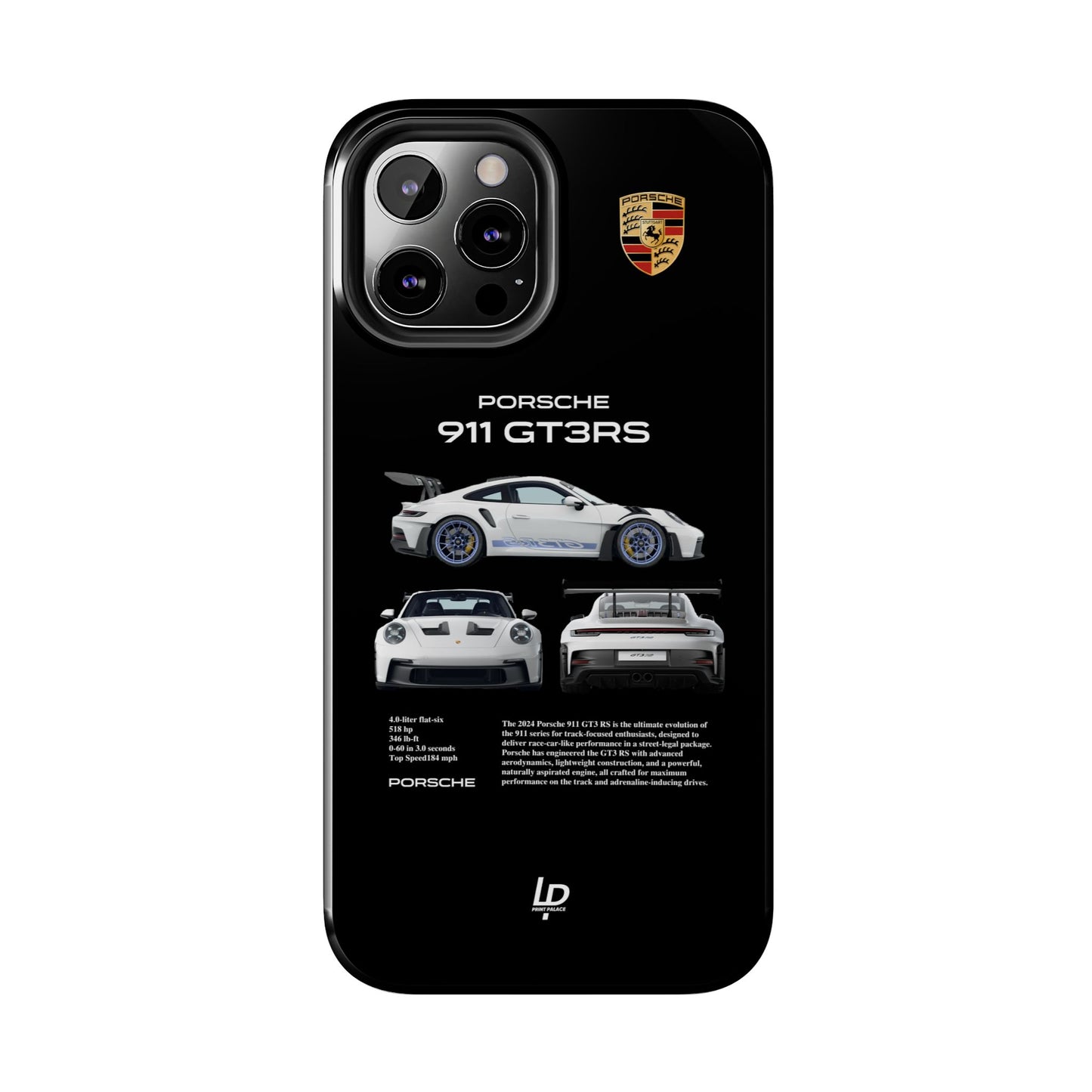 Porsche 911 GT3 RS "Black" iPhone Case