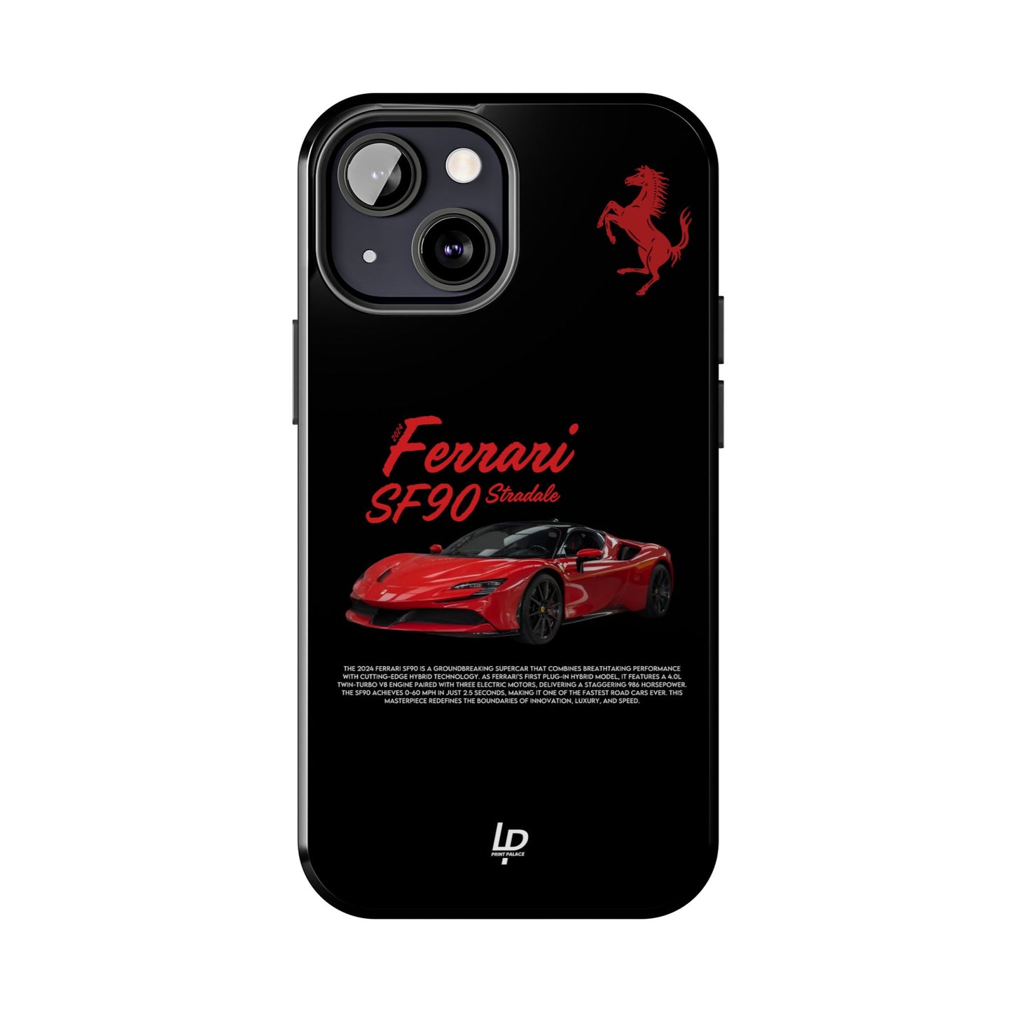 Ferrari SF90 Stradale "Black" iPhone Case