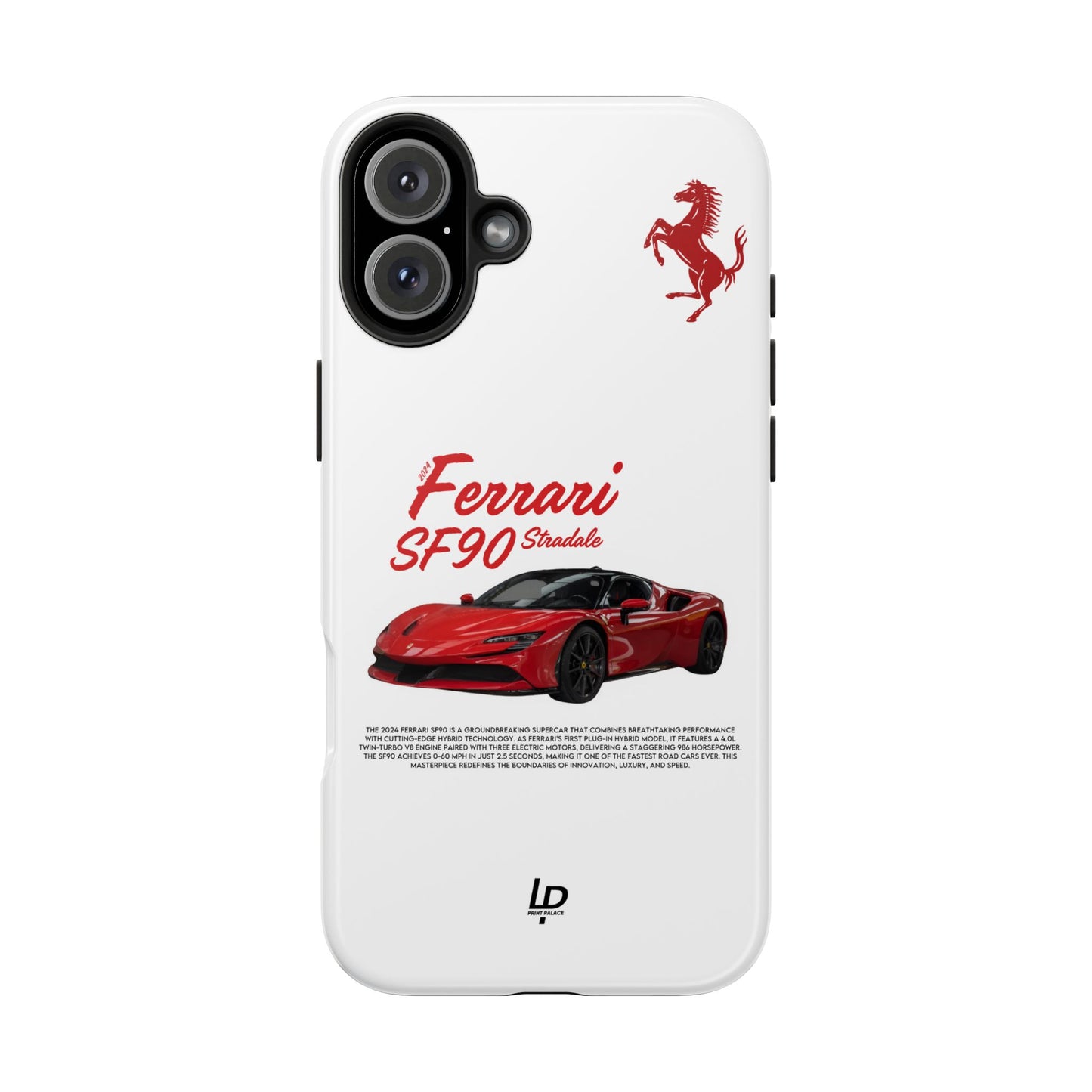 Ferrari SF90 Stradale "White" iPhone Case