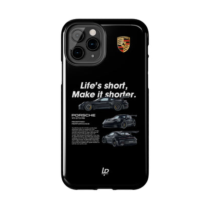 "Life's Short" GT3 RS "Black" iPhone Case