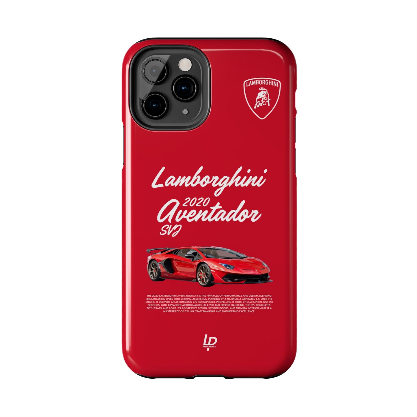 Lamborghini Aventador SVJ “Red" iPhone Case