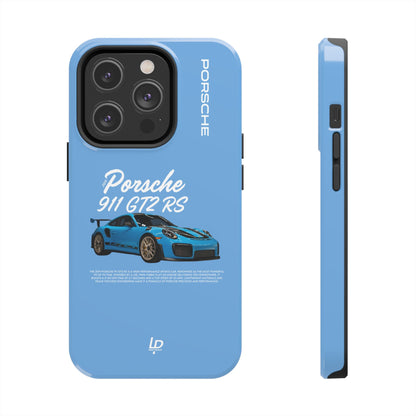 Porsche 911 GT2 RS "Light Blue" iPhone Case