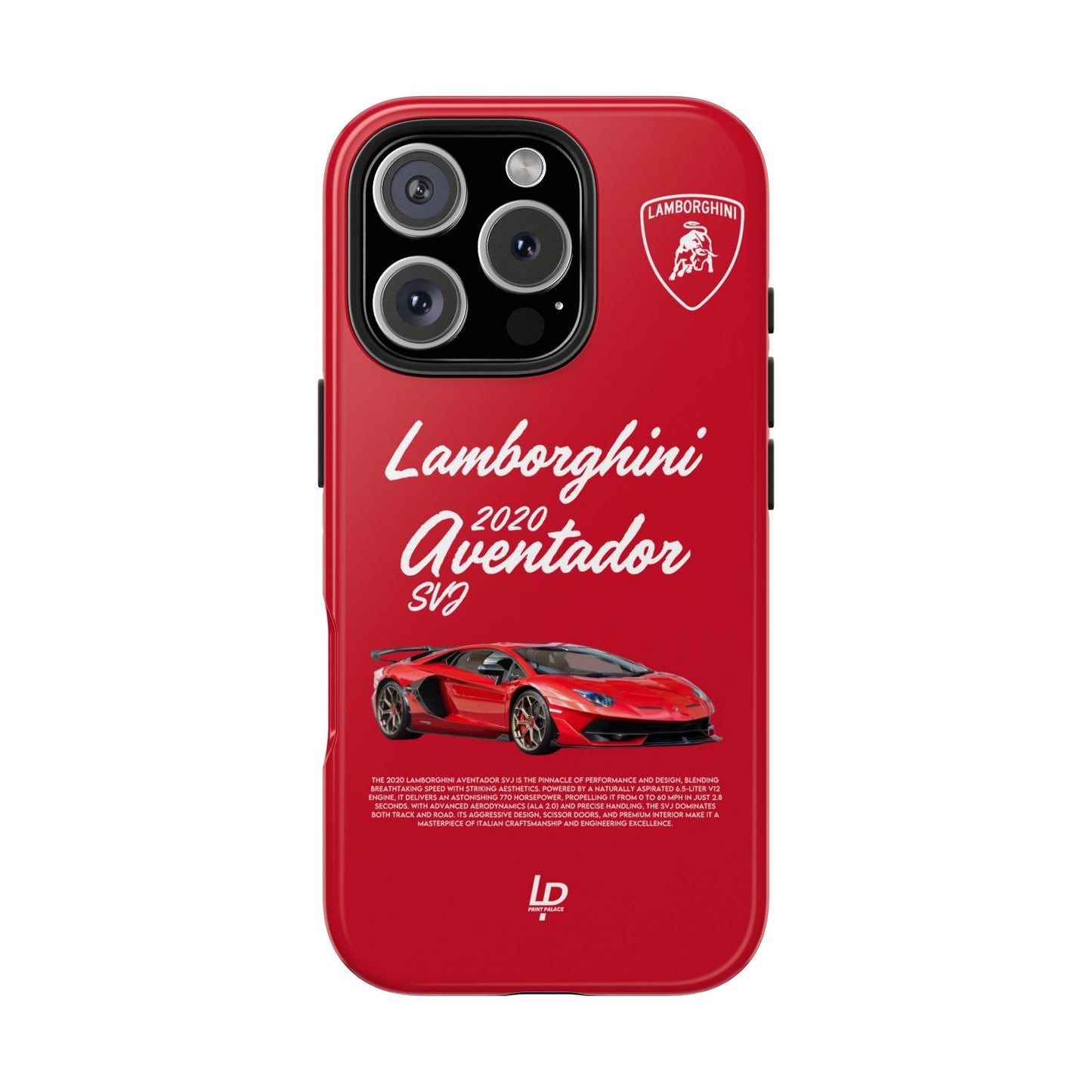 Lamborghini Aventador SVJ “Red" iPhone Case