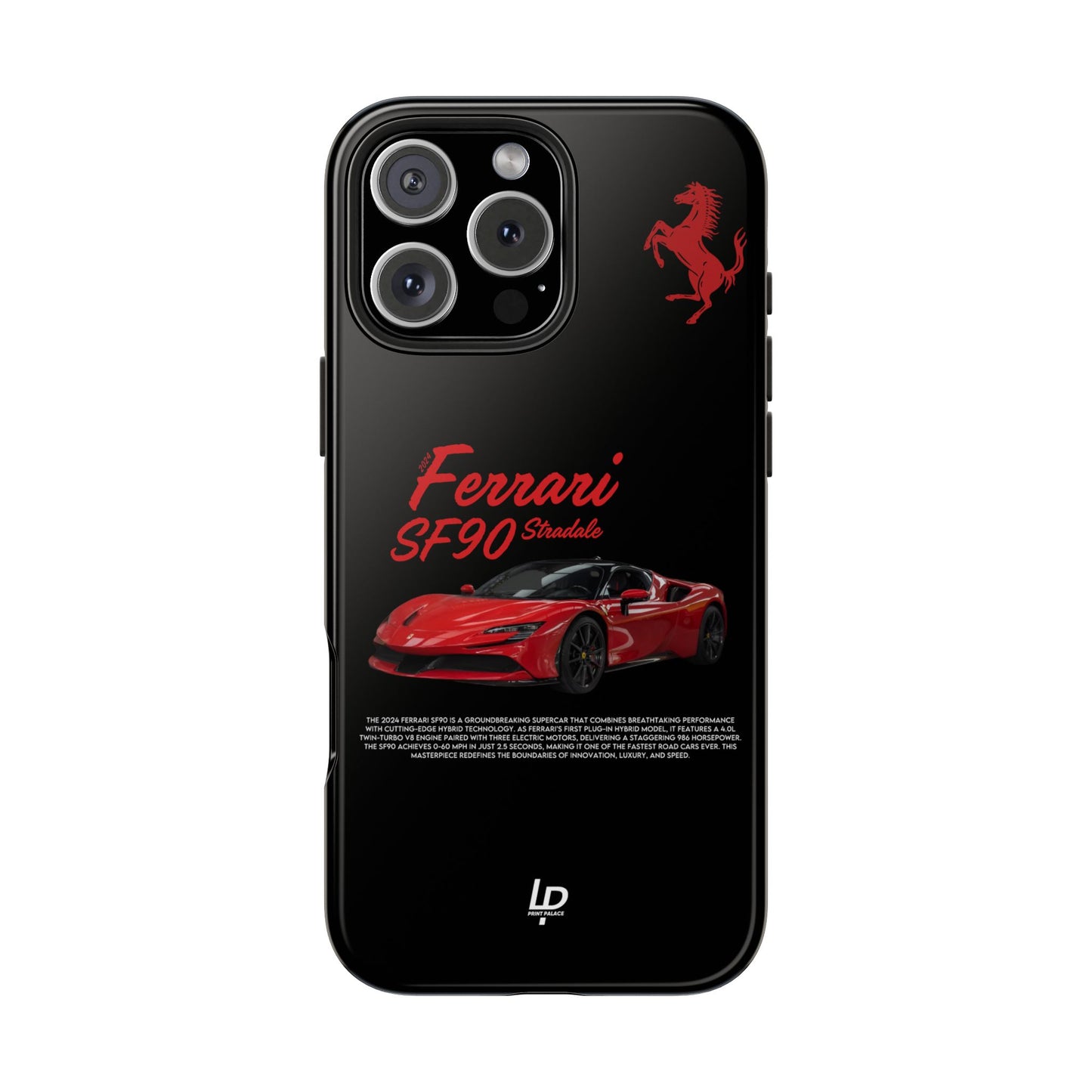 Ferrari SF90 Stradale "Black" iPhone Case