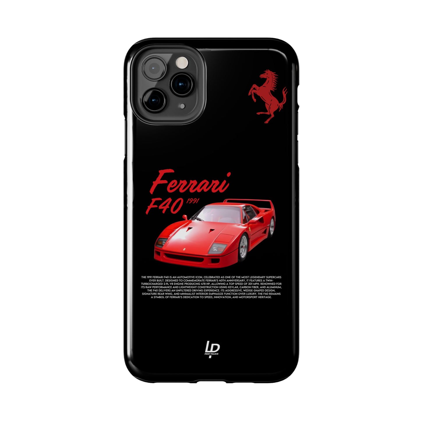 Ferrari F40 "Black" iPhone Case