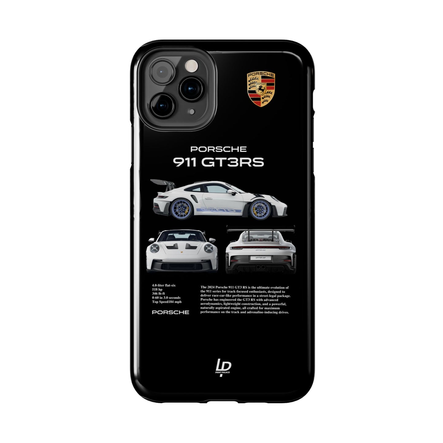 Porsche 911 GT3 RS "Black" iPhone Case