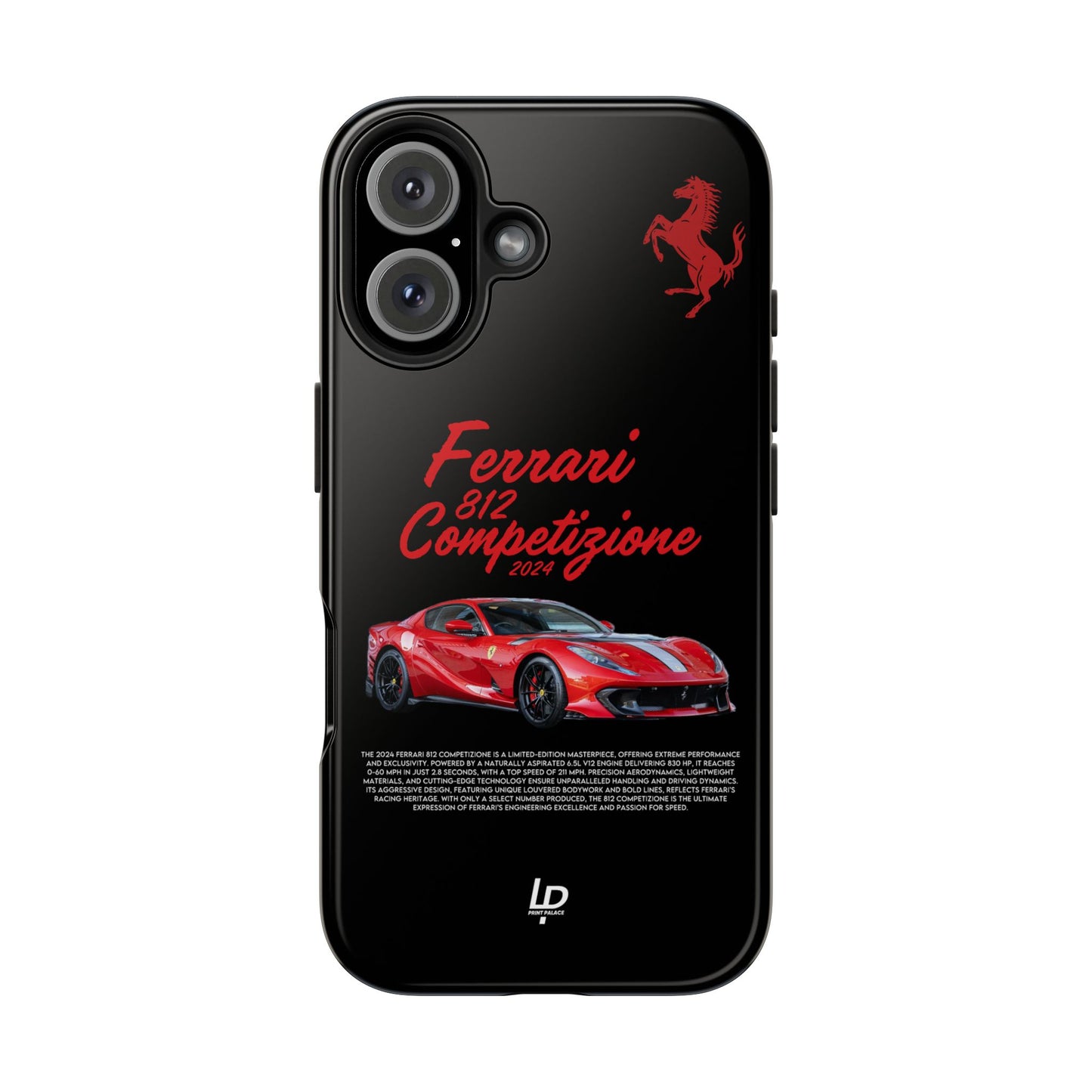 Ferrari 812 Competizione "Black" iPhone Case